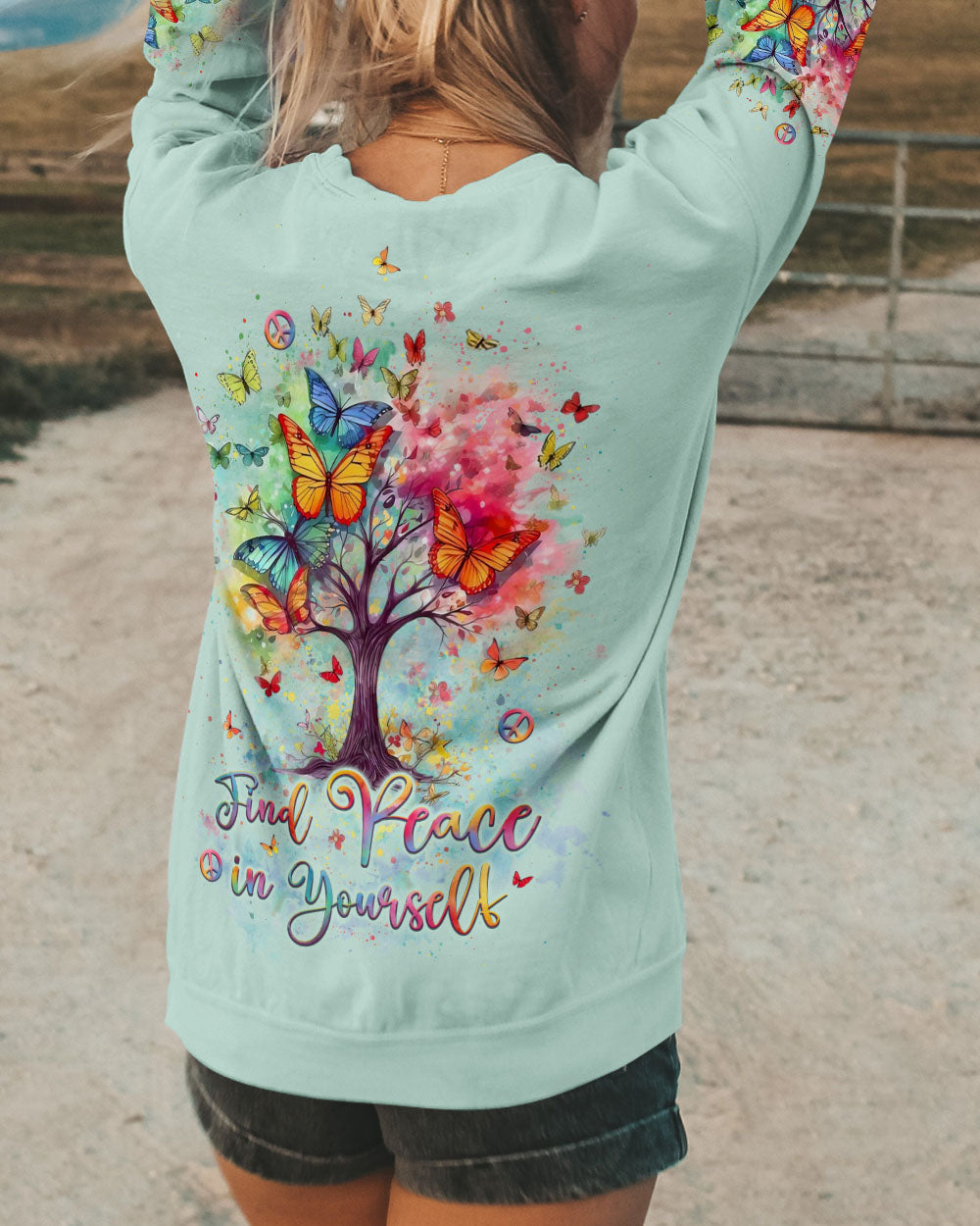 Colorful Inspirational Butterfly Tree of Life _3_ vVkO5