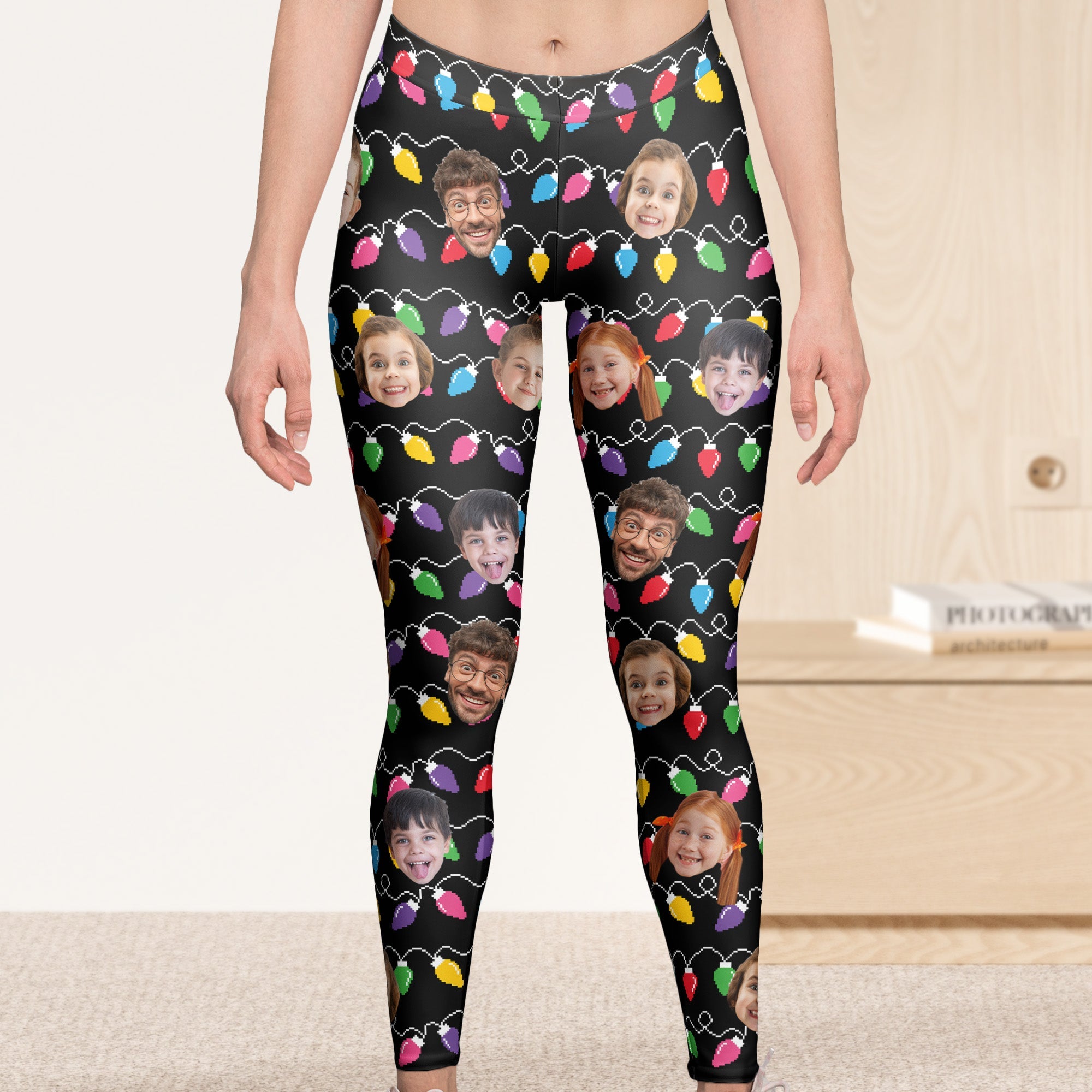 Custom Face Funny Ugly Leggings Personalized Photo Leggings_2