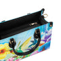Custome Name Hummingbird Colorful Butterfly Floral Personalized Leather Bag Gift For Women _10_ VJQVf