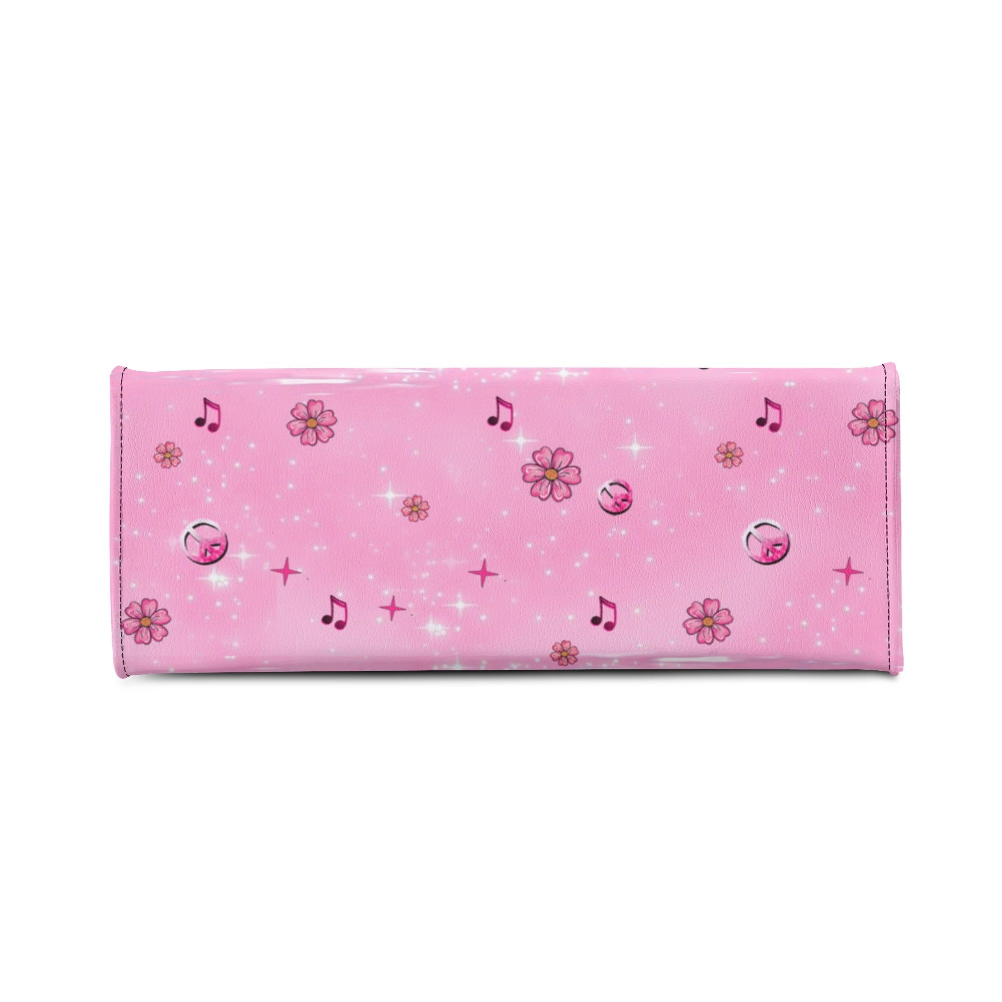 Custome Name Peace Love Flamingos Personalized Pink Leather Bag Gift for Women _6_ DF8UW