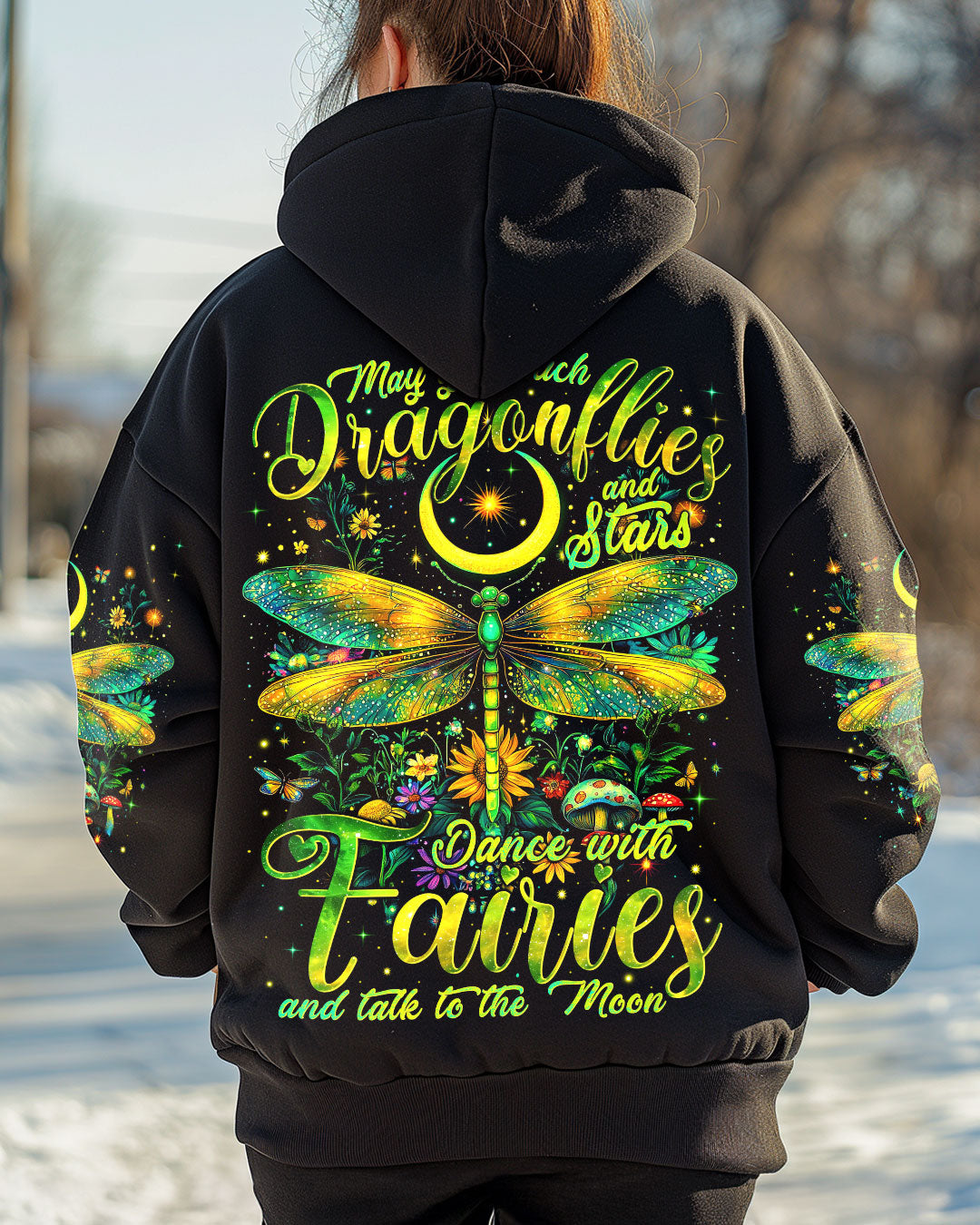 Dance with Fairies and Talk to the Moon Dragonflies Mystical Nature AOP Shirts _13_ FJ69Z