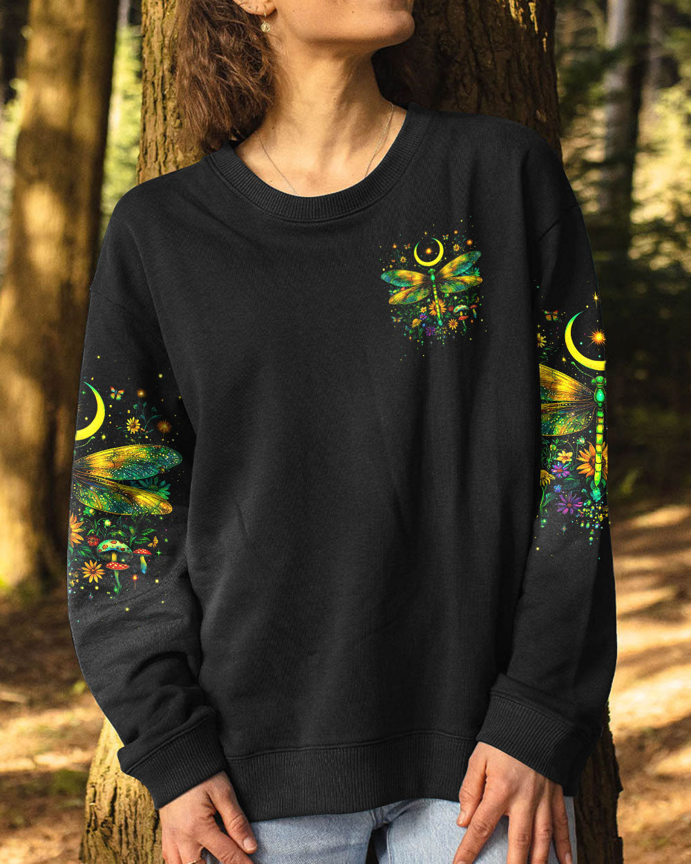 Dance with Fairies and Talk to the Moon Dragonflies Mystical Nature AOP Shirts _14_ xscQQ