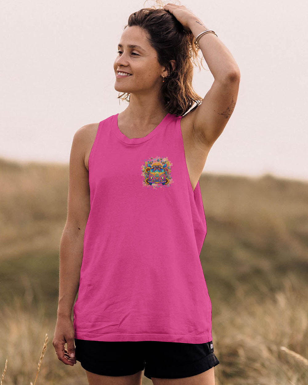 Desert Highway Cool Wind in My Hair Peace Van Colorful Hippie AOP Shirts _7_ NNS8i