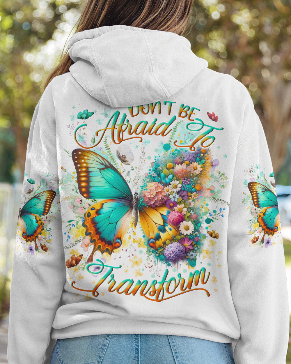 Don_E2_80_99t Be Afraid to Transform Butterfly Floral Inspirational AOP Shirts _8_ Xa9md
