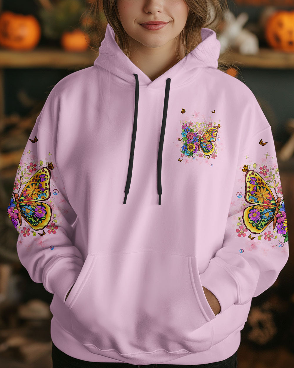 Don_E2_80_99t Be Afraid to Transform Butterfly Floral Inspirational Graphic for Women AOP Shirts _4_ dAm49