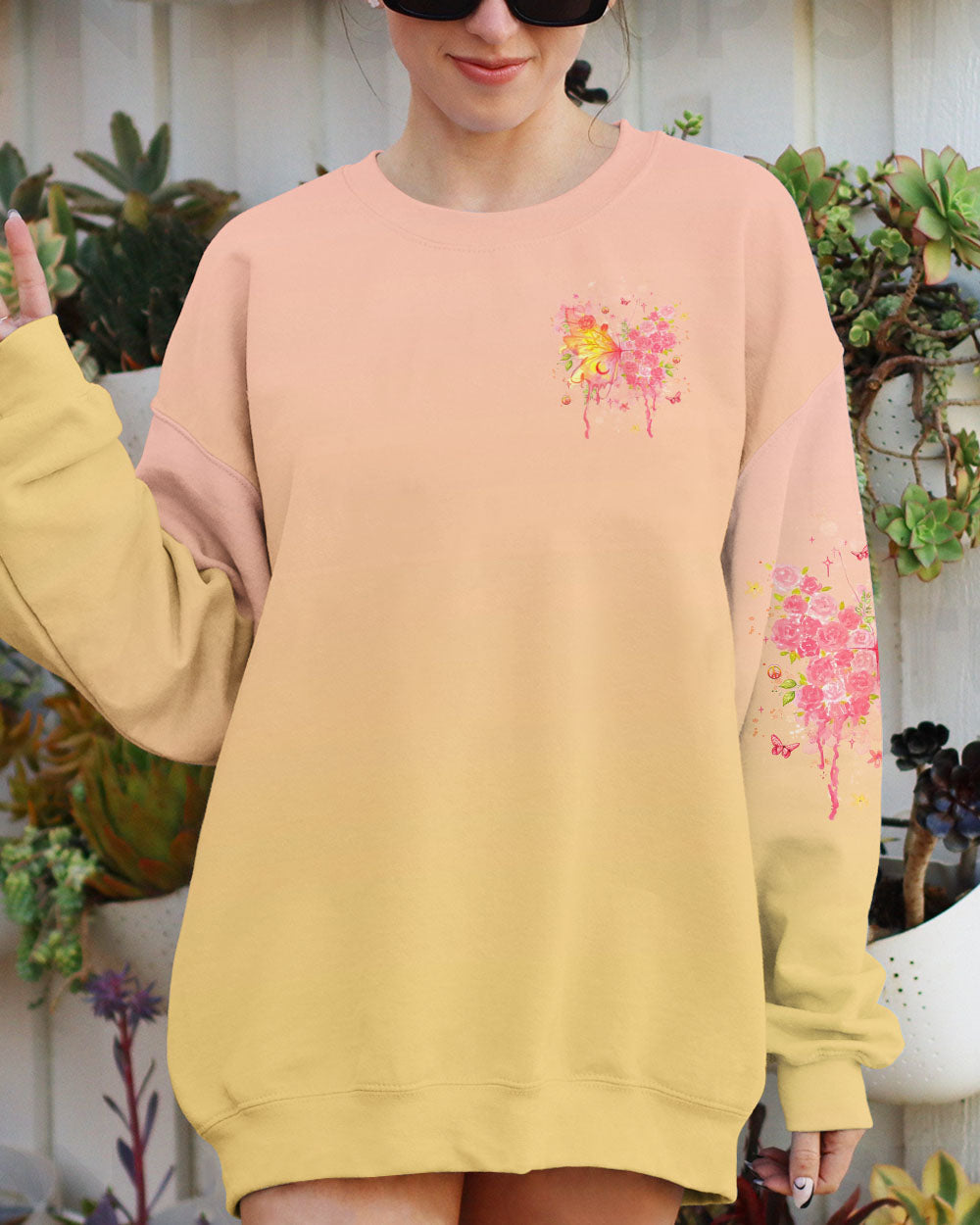 Don_E2_80_99t Be Afraid to Transform Butterfly Rose Inspirational Design AOP Shirts _2_ igaop