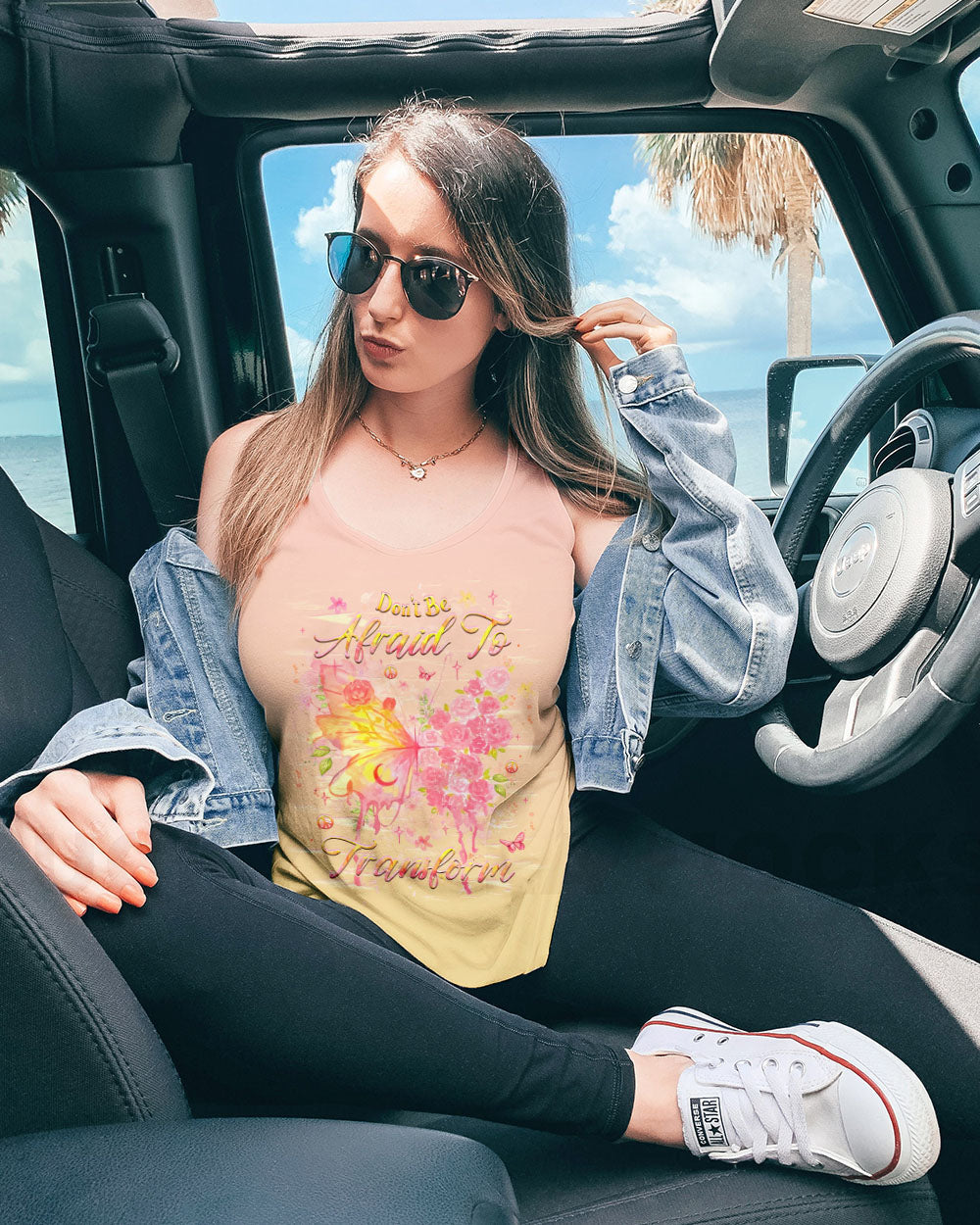 Don_E2_80_99t Be Afraid to Transform Butterfly Rose Inspirational Design AOP Shirts _5_ en6Dp