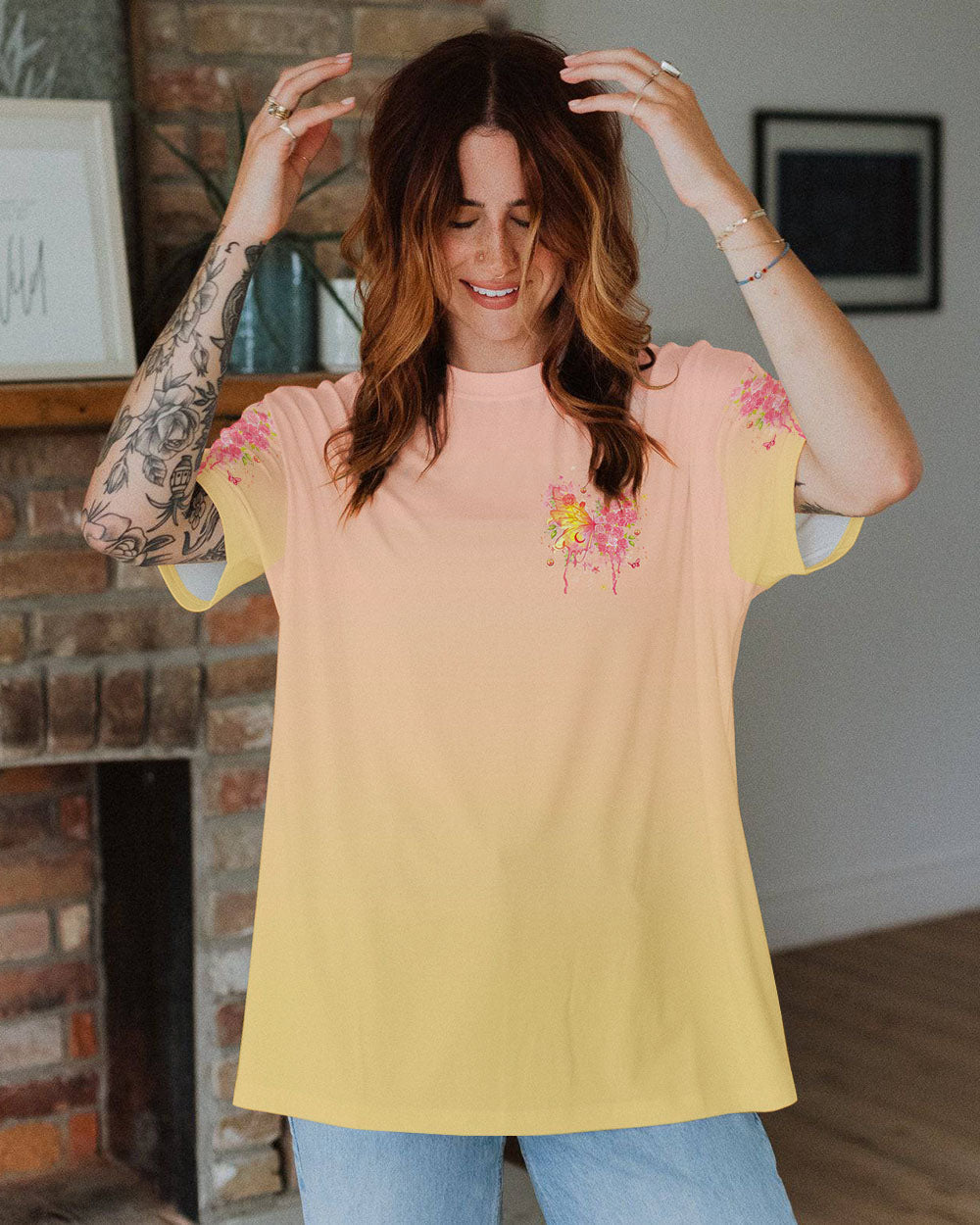 Don_E2_80_99t Be Afraid to Transform Butterfly Rose Inspirational Design AOP Shirts _9_ F7N9D