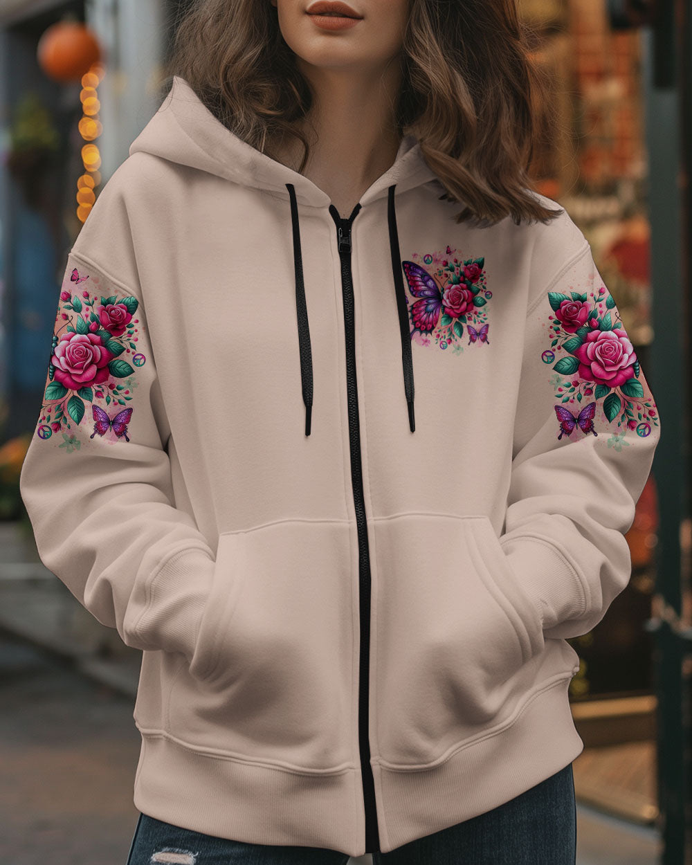 Don_E2_80_99t Be Afraid to Transform Butterfly with Rose Design AOP Shirts _8_ Gx9qM