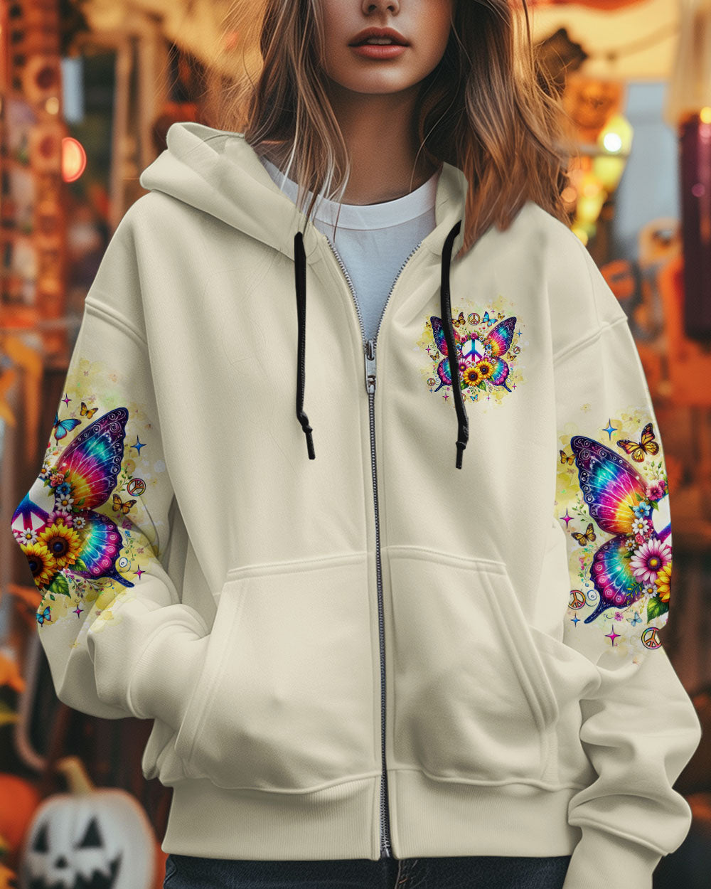 Don_E2_80_99t Be Afraid to Transform Peace Butterfly Floral Graphic AOP Shirts _8_ ftuHL