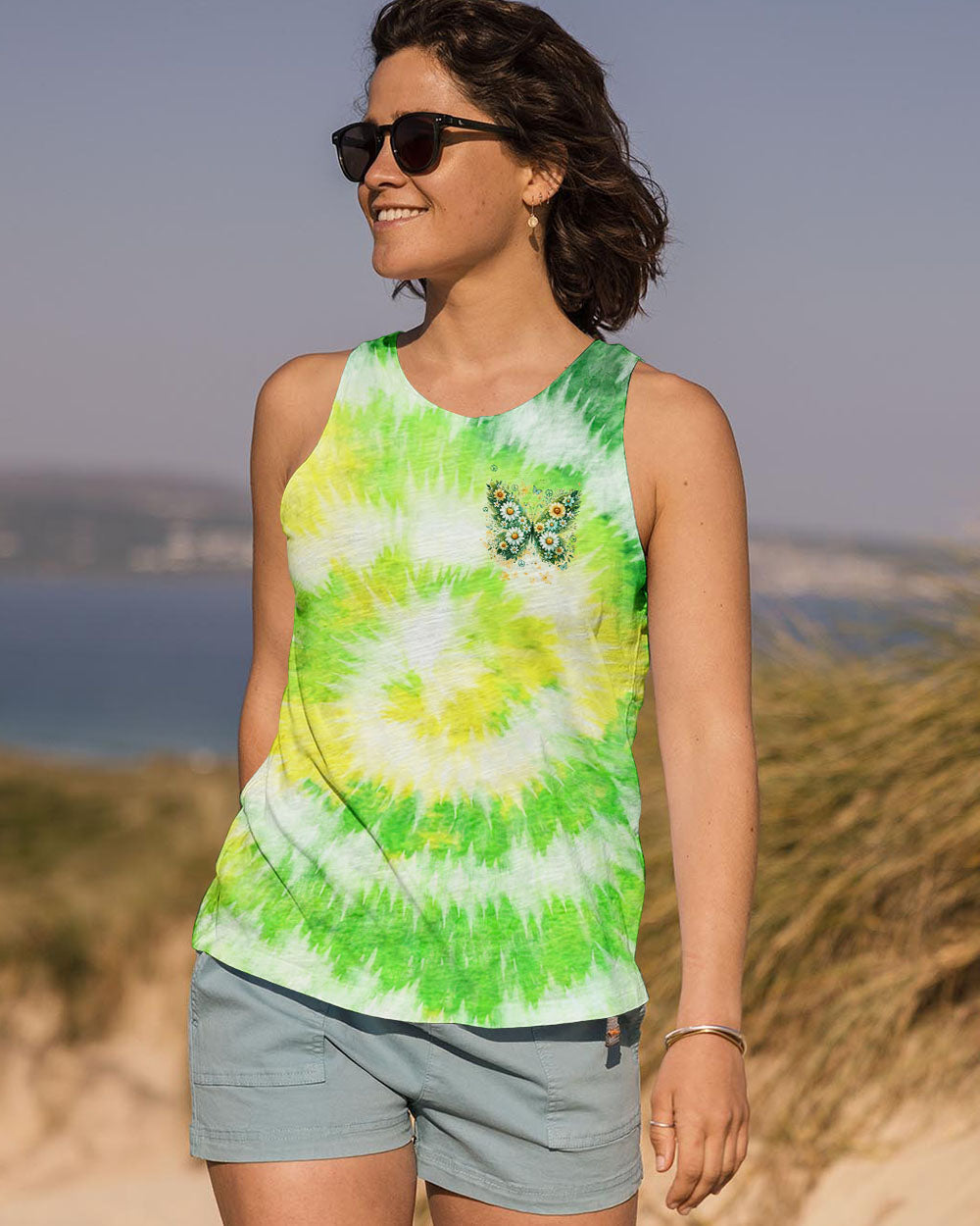 Don_E2_80_99t Be Afraid to Transform Tie Dye Butterfly Motivational Hippie Style for Women AOP Shirts _10_ qsfFu
