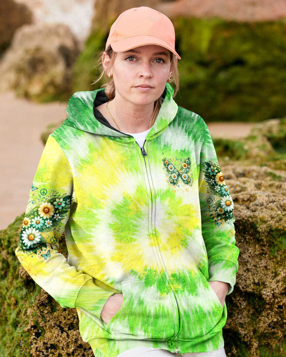 Don_E2_80_99t Be Afraid to Transform Tie Dye Butterfly Motivational Hippie Style for Women AOP Shirts _8_ suyl9