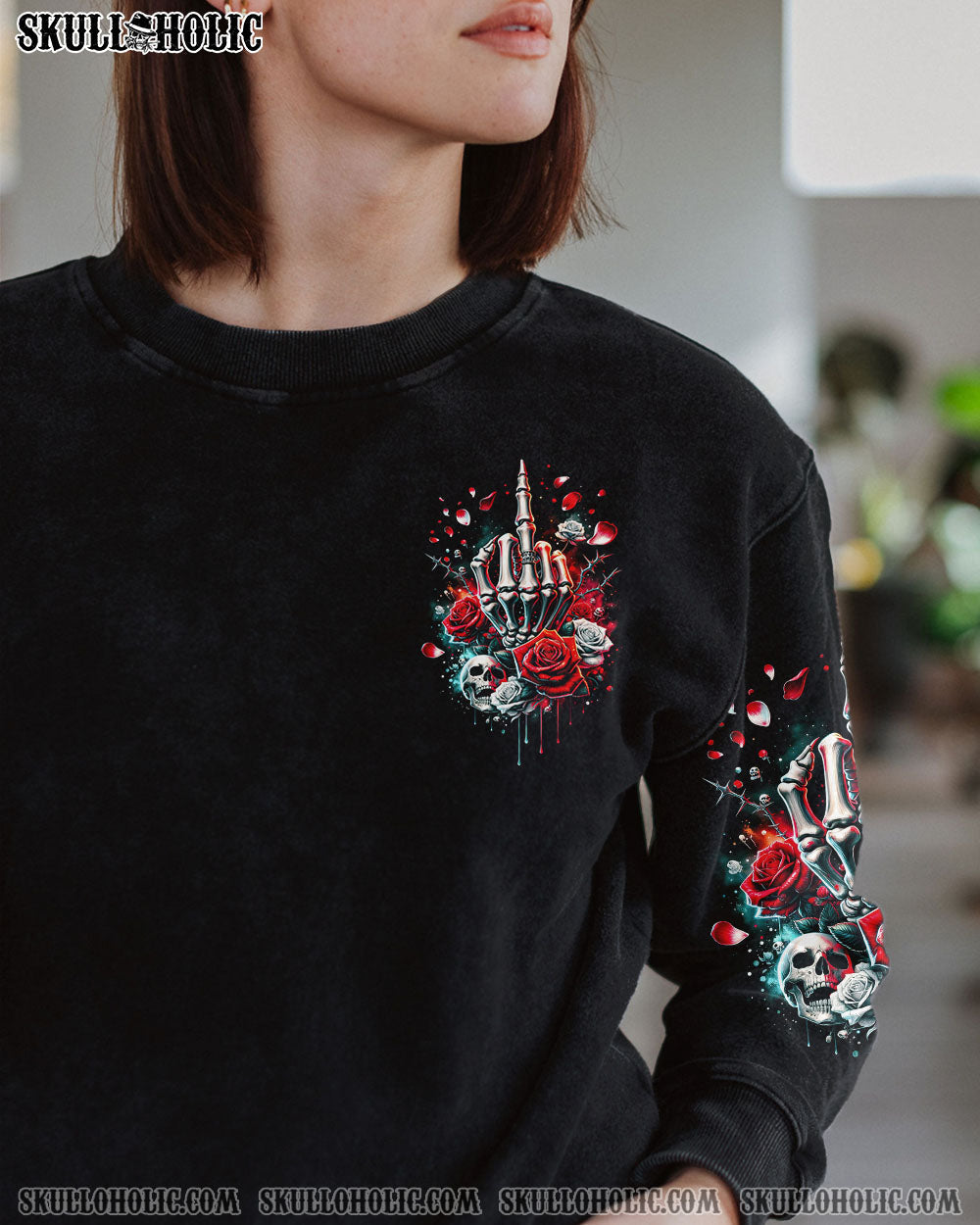 Don_E2_80_99t Just Go Away Mad Take This with You Middle Finger Skull and Rose AOP Shirts _9_ PQ7dj