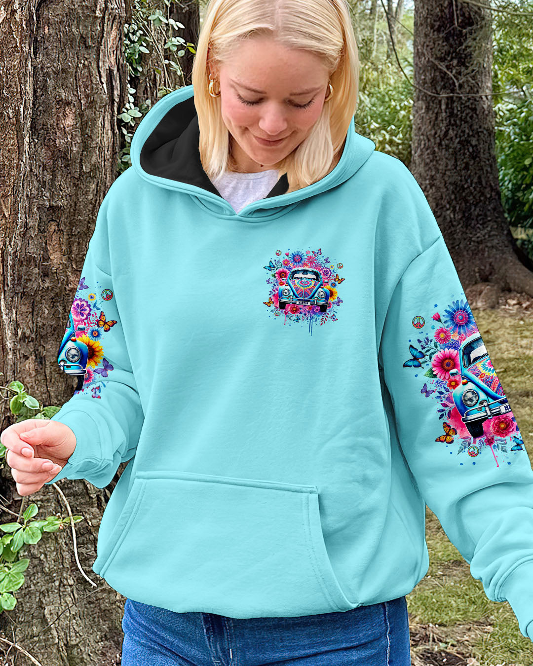 Don_E2_80_99t Know Where I_E2_80_99m Going But I_E2_80_99m On My Way Hippie VW Bug and Flower AOP Shirts _2_ pxURQ