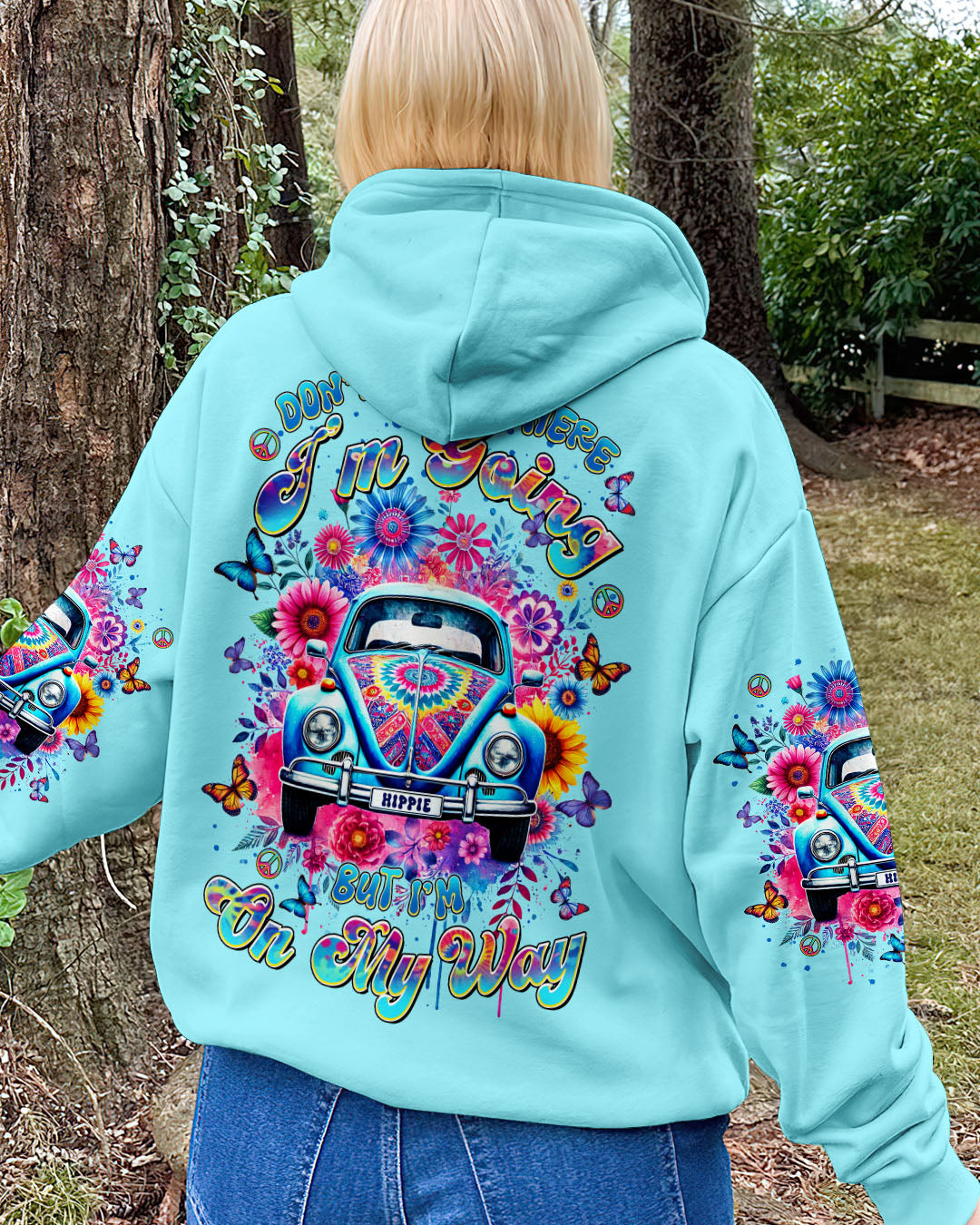 Don_E2_80_99t Know Where I_E2_80_99m Going But I_E2_80_99m On My Way Hippie VW Bug and Flower AOP Shirts _3_ Xo2N9