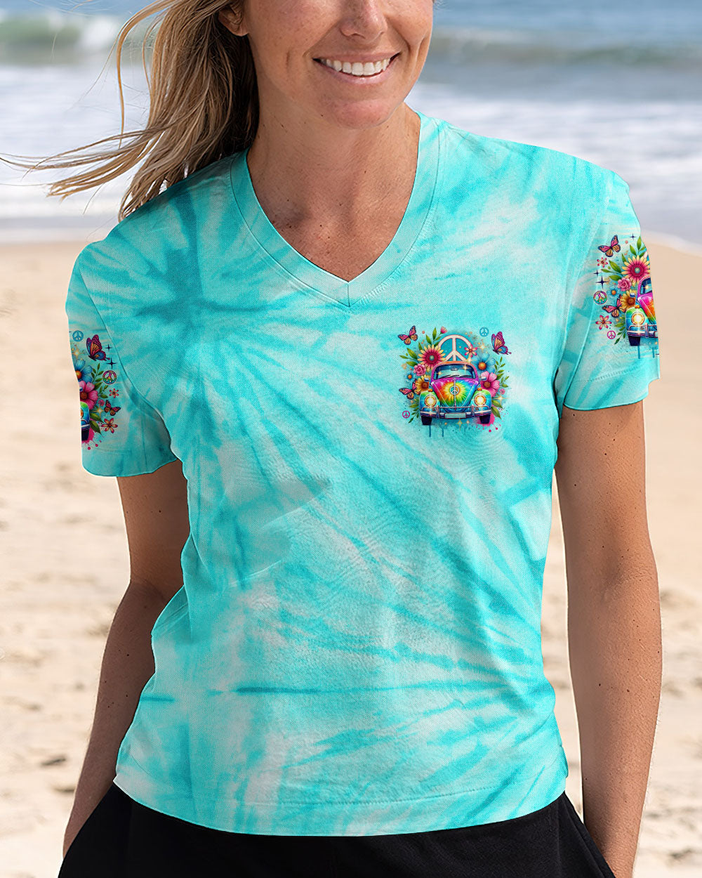 Don_E2_80_99t Know Where I_E2_80_99m Going Tie Dye Hippie Peace Van Graphic AOP Shirts _5_ ESHyi