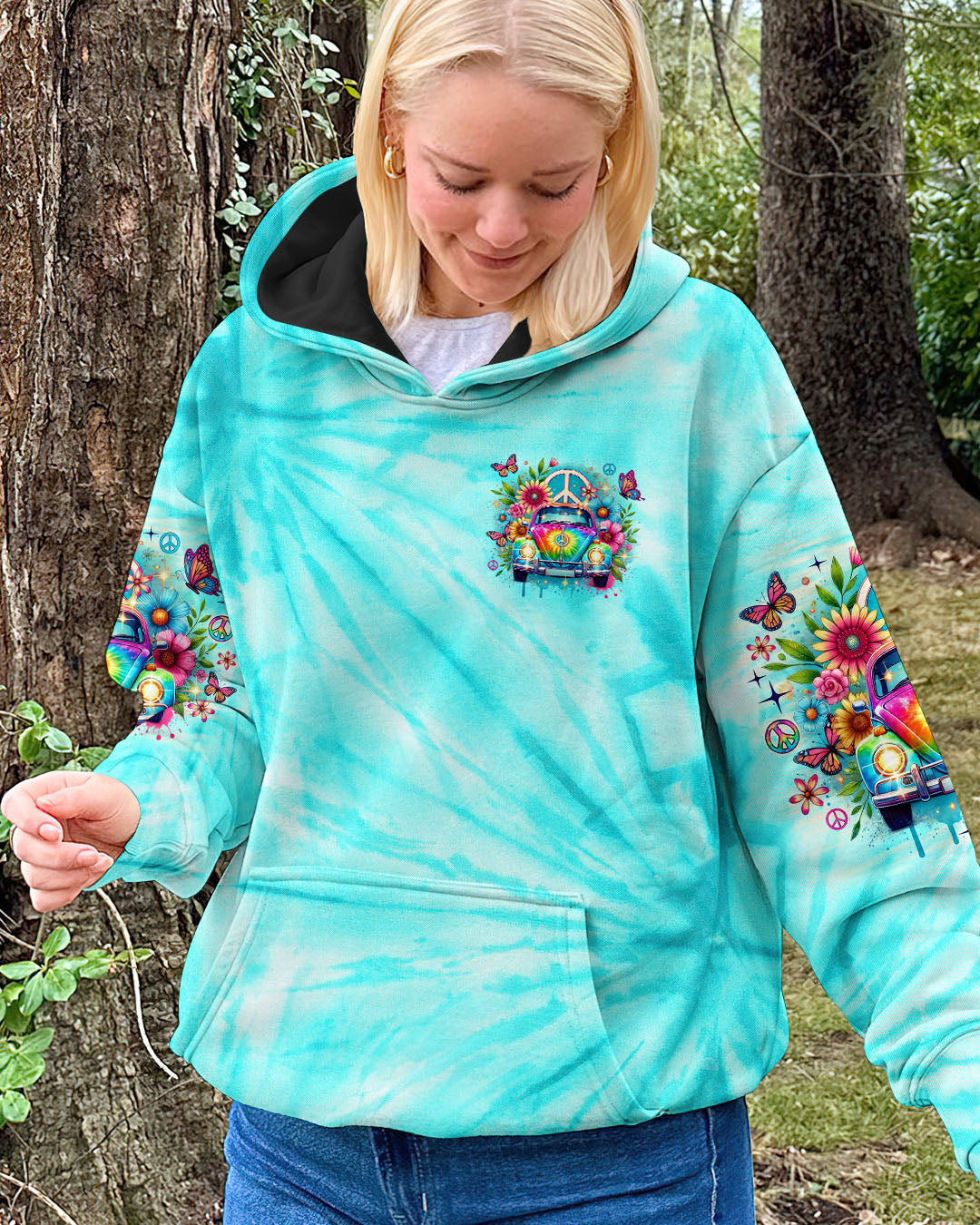 Don_E2_80_99t Know Where I_E2_80_99m Going Tie Dye Hippie Peace Van Graphic AOP Shirts _7_ 9TQ7x