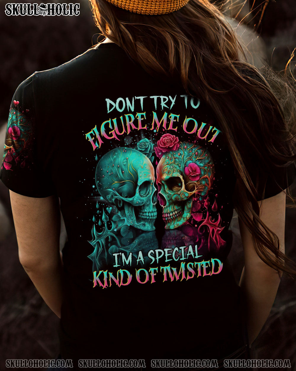 Don_E2_80_99t Try to Figure Me Out _E2_80_93 I_E2_80_99m a Special Kind of Twisted Colorful Skull Couple AOP Shirts _12_ OoTl4