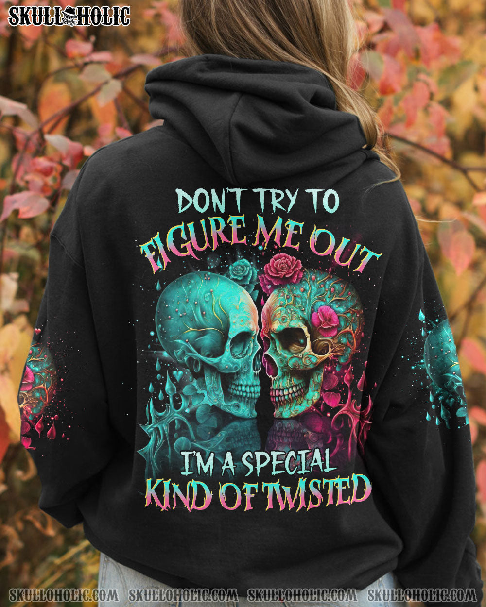 Don_E2_80_99t Try to Figure Me Out _E2_80_93 I_E2_80_99m a Special Kind of Twisted Colorful Skull Couple AOP Shirts _5_ gQDTN