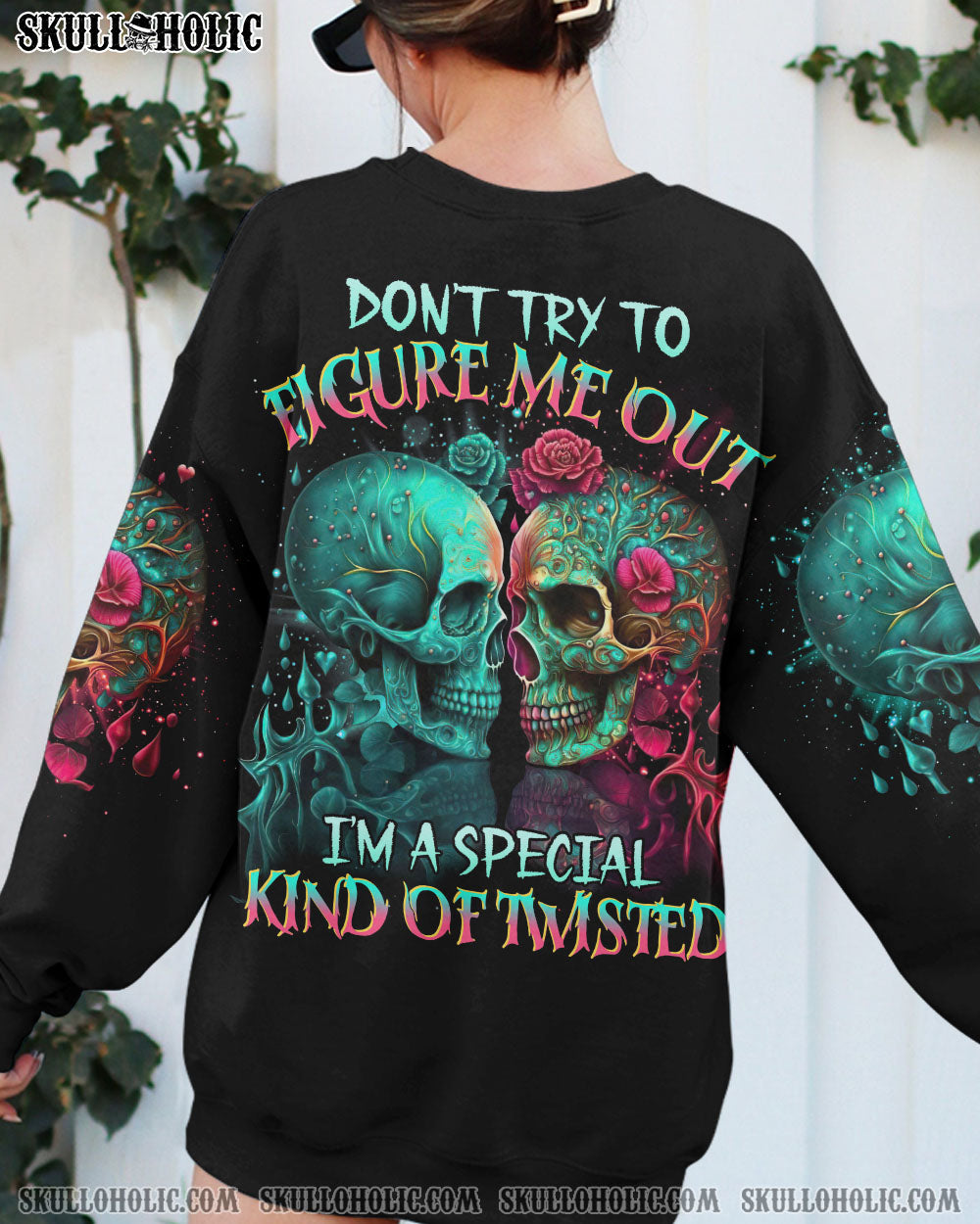 Don_E2_80_99t Try to Figure Me Out _E2_80_93 I_E2_80_99m a Special Kind of Twisted Colorful Skull Couple AOP Shirts _7_ 0ku16