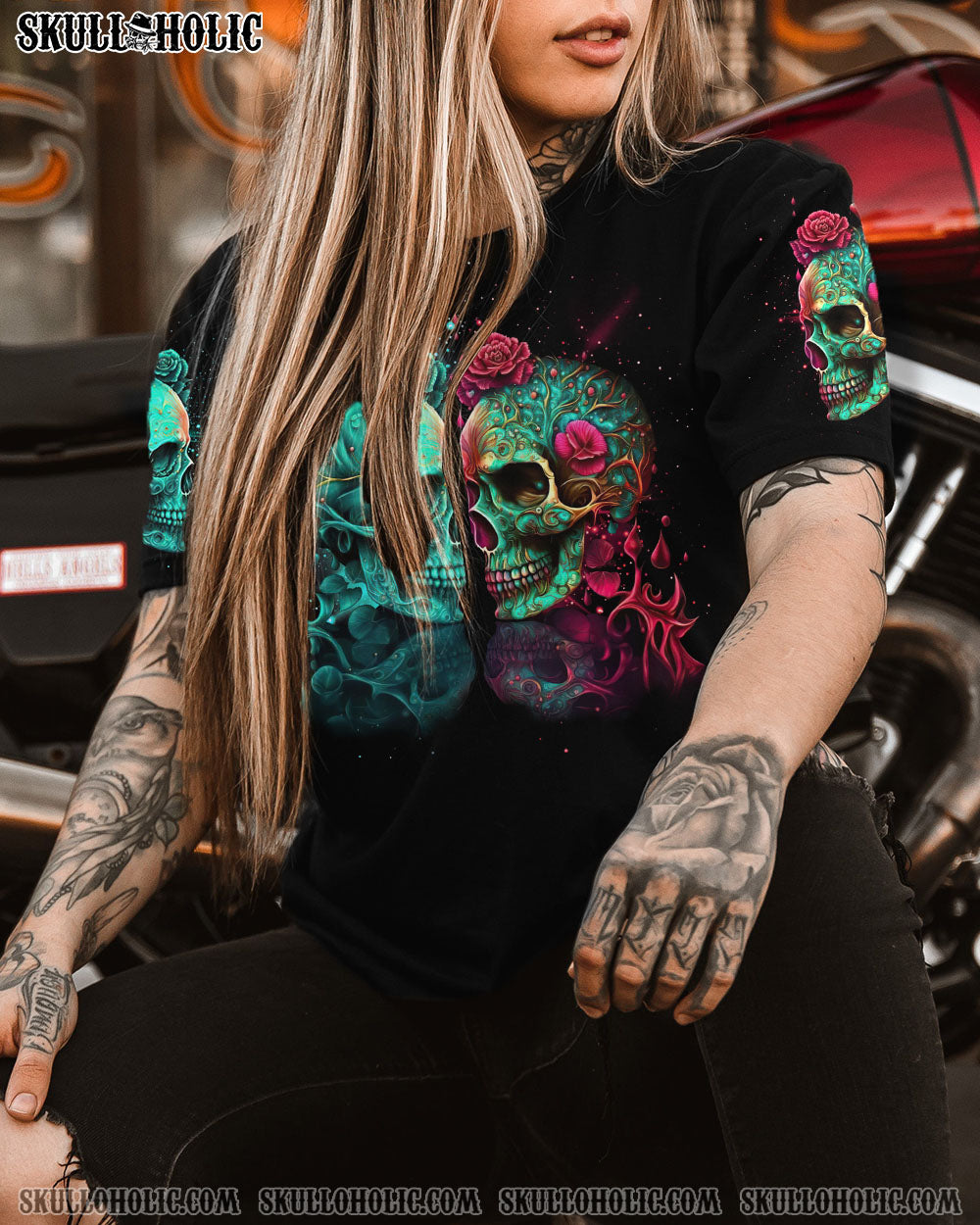 Don_E2_80_99t Try to Figure Me Out _E2_80_93 I_E2_80_99m a Special Kind of Twisted Colorful Skull Couple AOP Shirts _9_ PSrnv