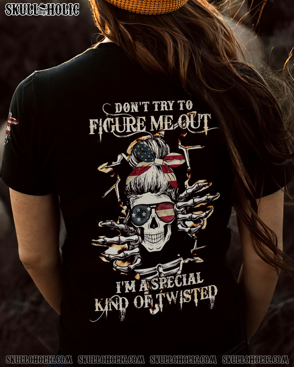 Don_E2_80_99t Try to Figure Me Out _E2_80_93 I_E2_80_99m a Special Kind of Twisted Patriotic Skull Biker Style AOP Shirts _12_ iki4W