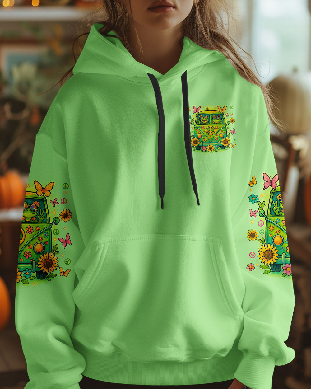 Don_E2_80_99t Worry Be Hippie Cute Frog Retro Van Graphic Tee for Hippie Women AOP Shirts _7_ pDV4y