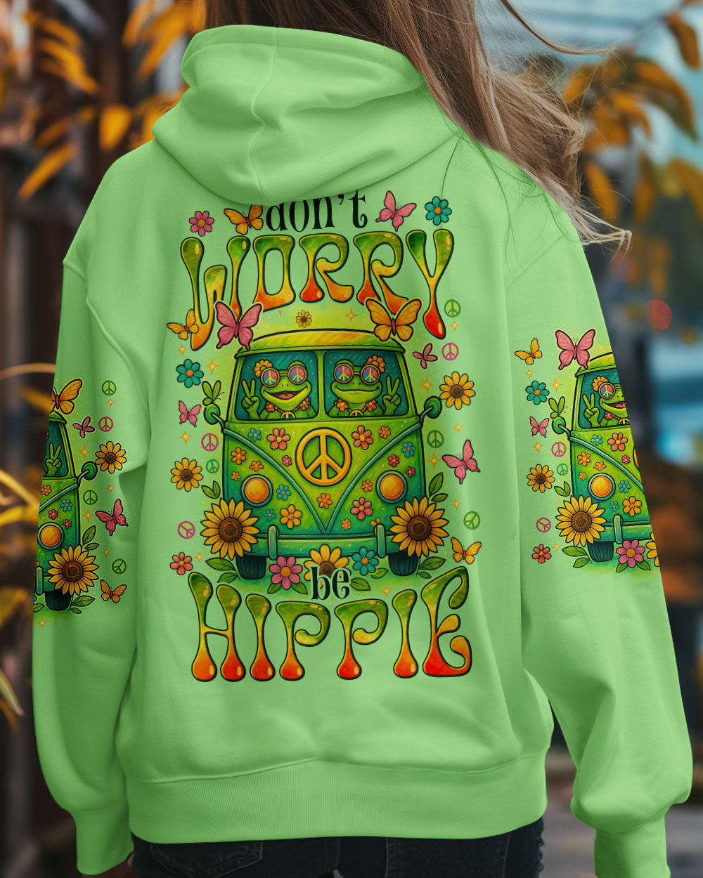 Don_E2_80_99t Worry Be Hippie Cute Frog Retro Van Graphic Tee for Hippie Women AOP Shirts _8_ I35or