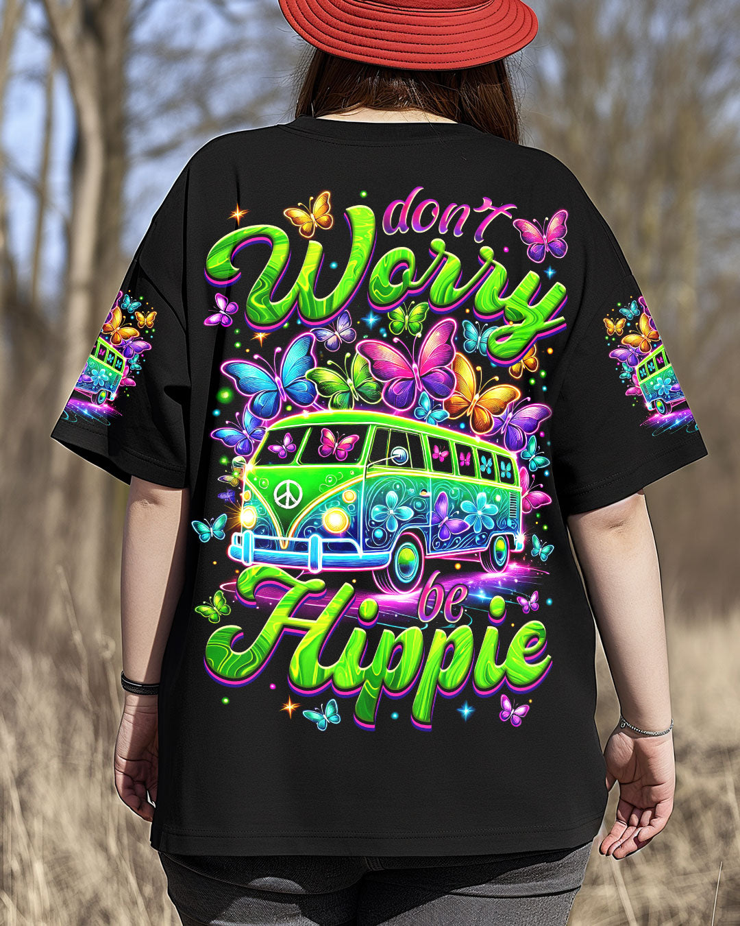 Don_E2_80_99t Worry Be Hippie Neon Peace Van and Butterfly Hippie Graphic AOP Shirts _1_ 1ff5M