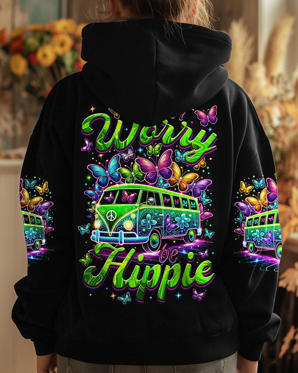 Don_E2_80_99t Worry Be Hippie Neon Peace Van and Butterfly Hippie Graphic AOP Shirts _5_ 7rhHO