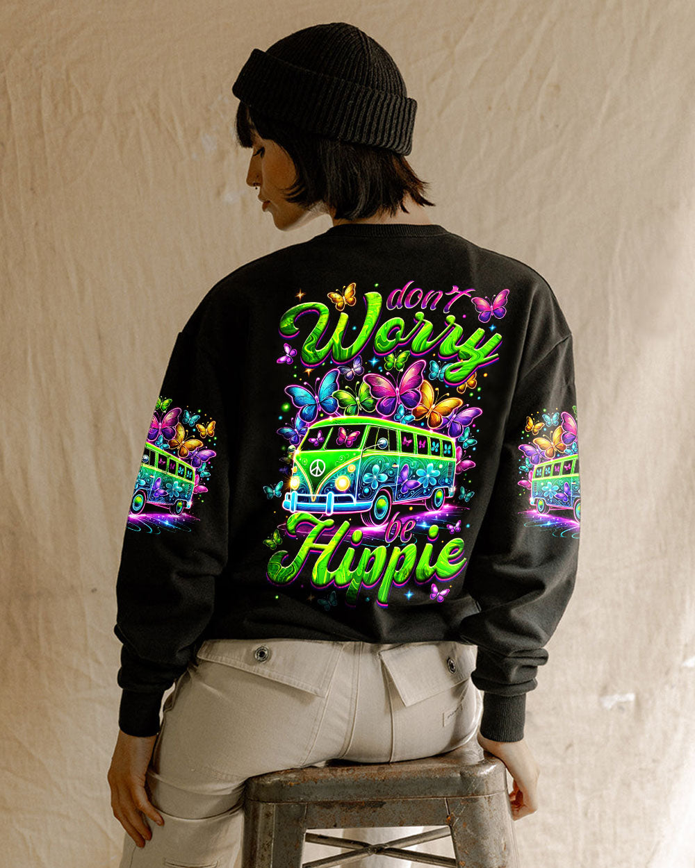 Don_E2_80_99t Worry Be Hippie Neon Peace Van and Butterfly Hippie Graphic AOP Shirts _7_ JKiyO