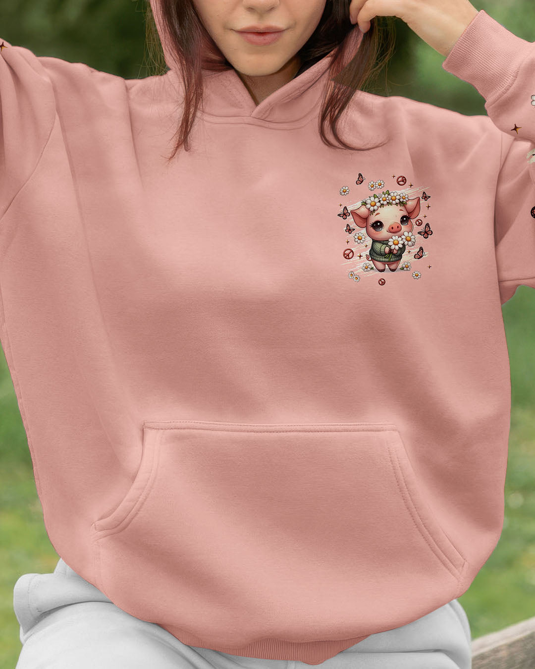 Don_E2_80_99t Worry Be Piggy Cute Pig with Flower Crown _26 Peace Sign AOP Shirts _4_ hNHWY