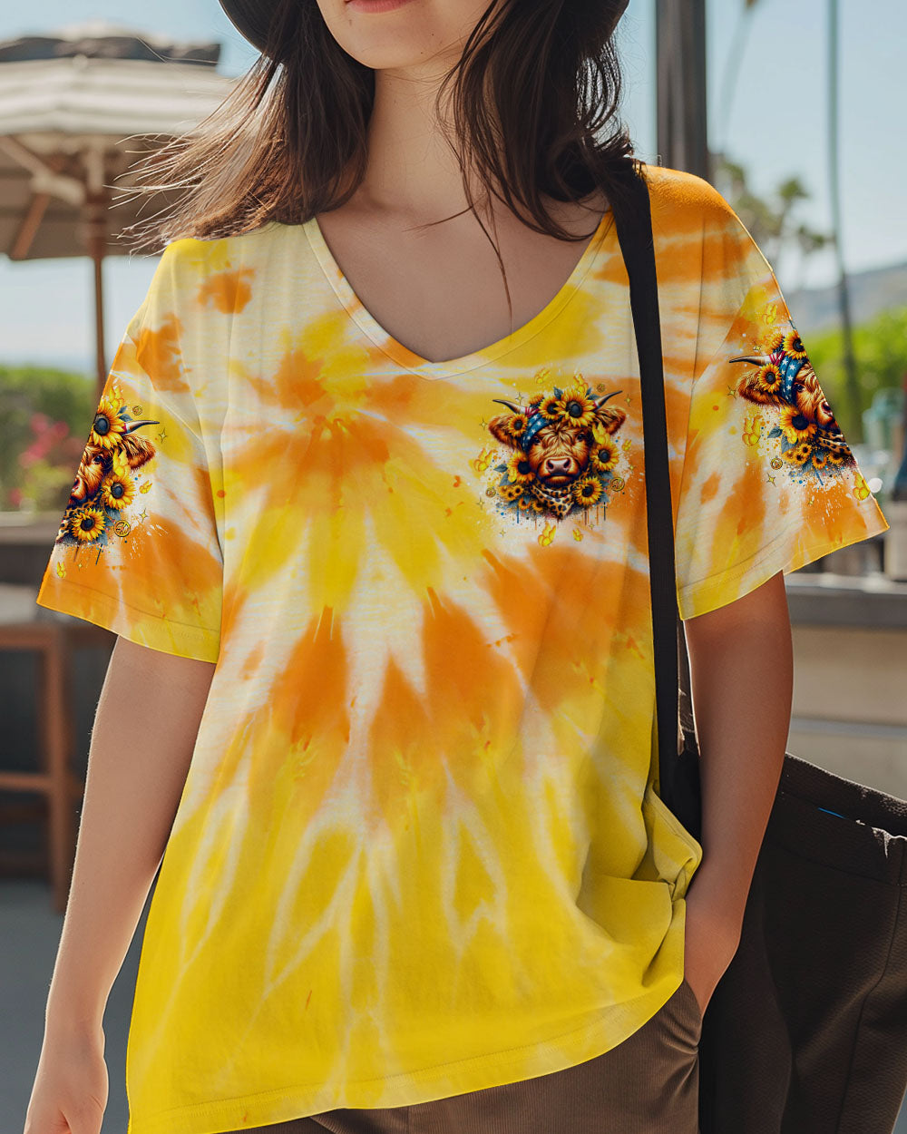 Dont Make Me Flip My Heifer Switch Tie Dye Cow Sunflower AOP Shirts _10_ 7wVfz