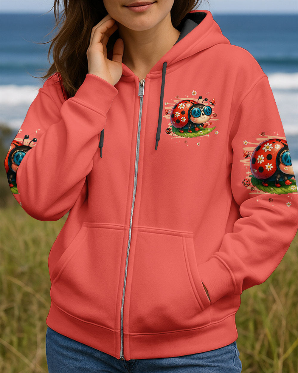 Dont Stress Do Your Best Forget The Rest Ladybug Peacefull Funny Motivational AOP Shirts _12_ suCoX