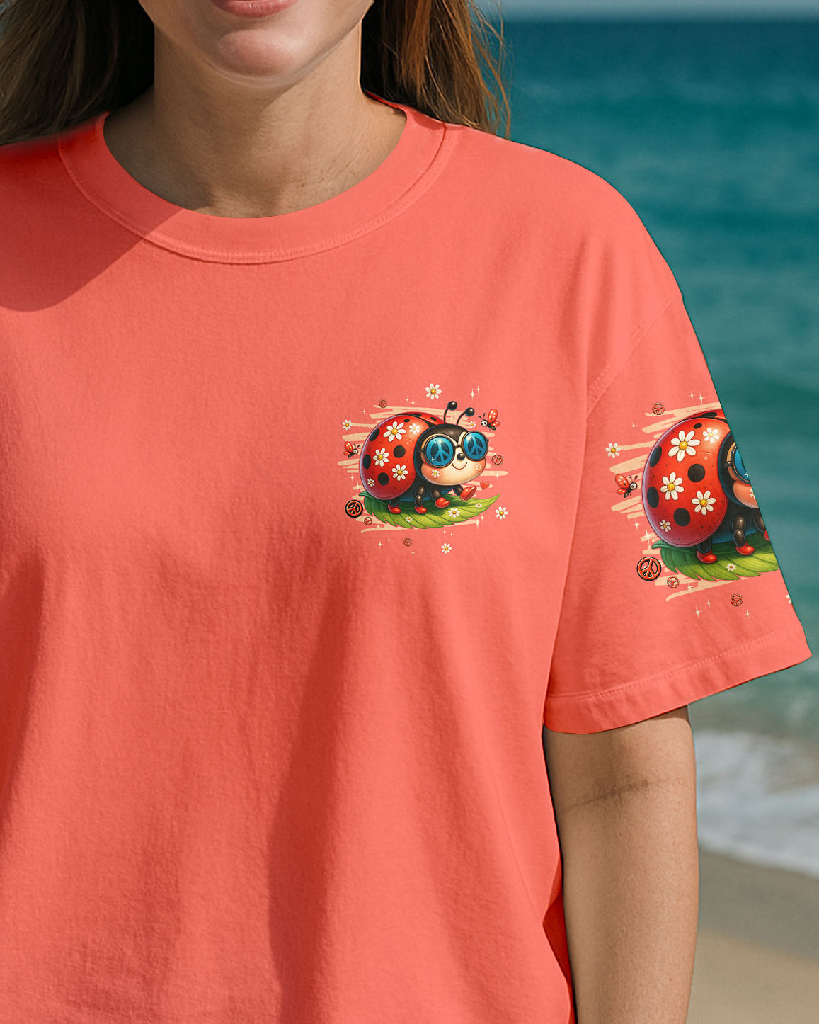 Dont Stress Do Your Best Forget The Rest Ladybug Peacefull Funny Motivational AOP Shirts _4_ lzkLp