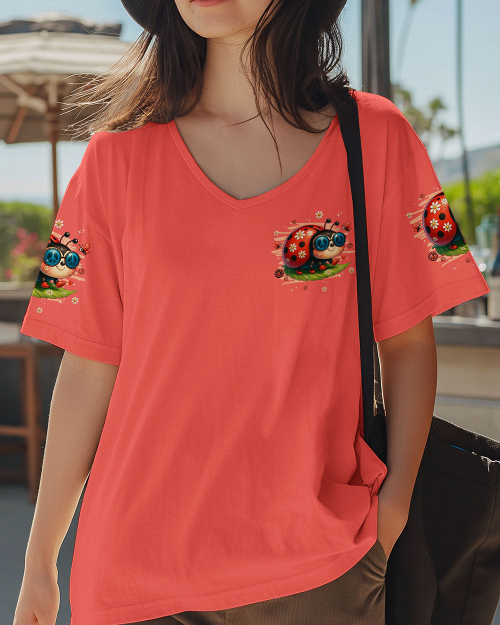 Dont Stress Do Your Best Forget The Rest Ladybug Peacefull Funny Motivational AOP Shirts _6_ V1EDG