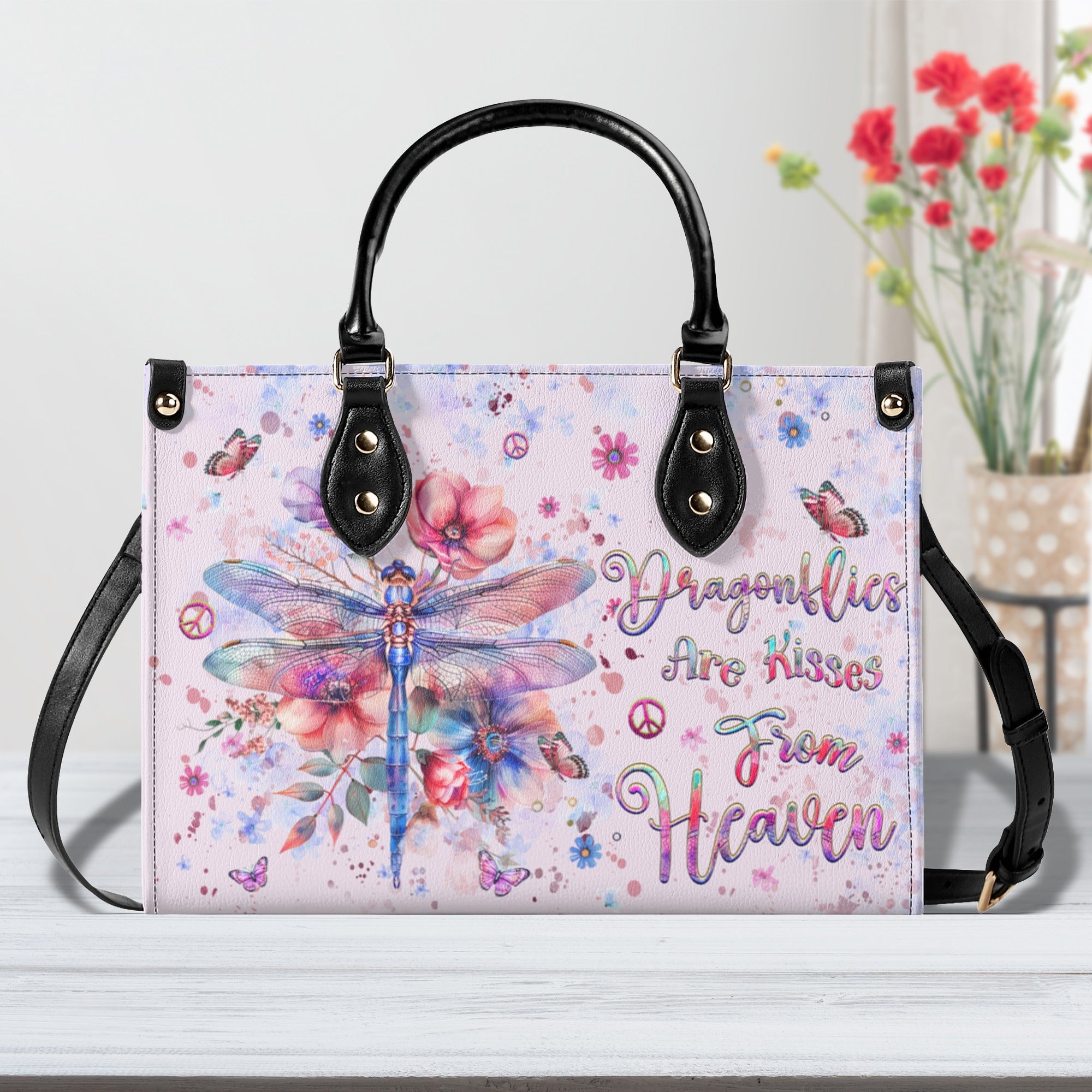 Dragonflies Are Kisses From Heaven Hippie Leather Bag Gift for Women _2_ ataaY