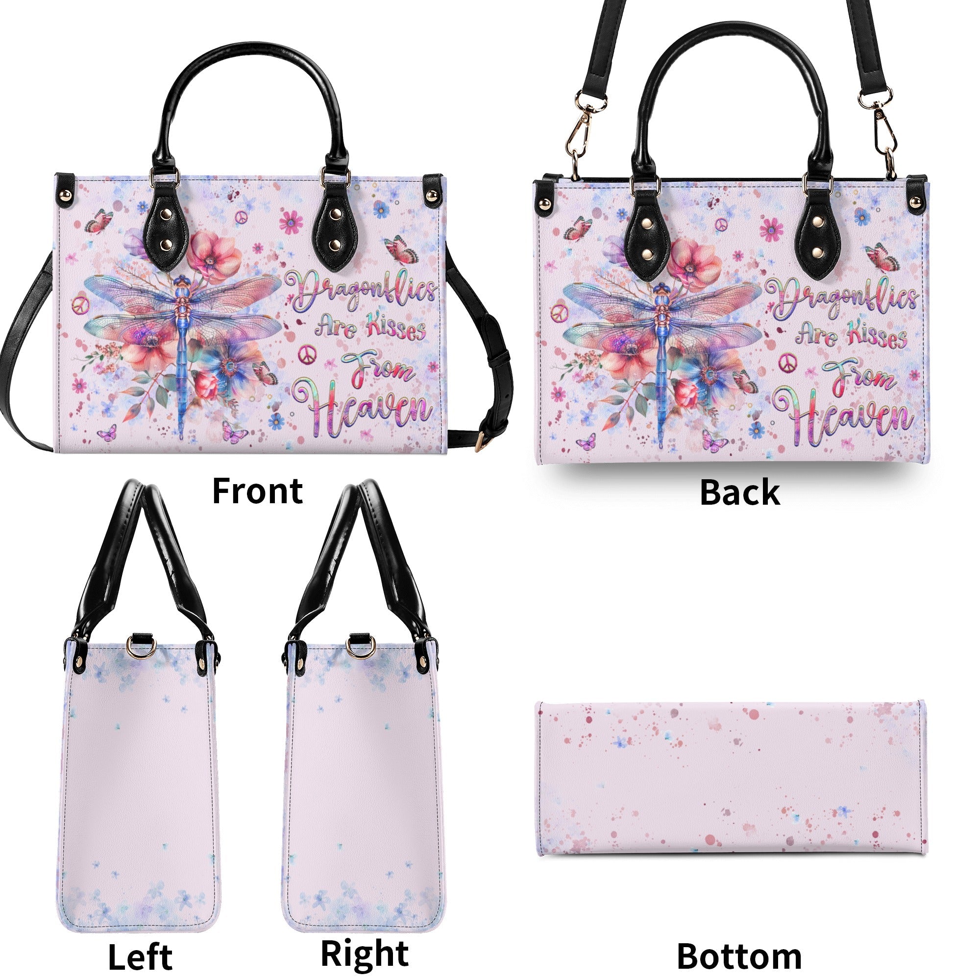 Dragonflies Are Kisses From Heaven Hippie Lether Bag Gift for Women _6_ ogsxS