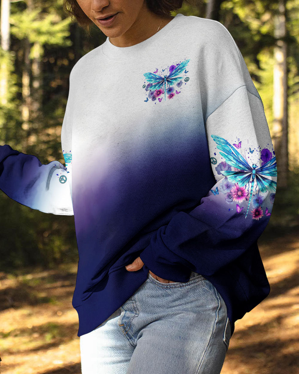 Dream As If You Live Forever Live As If Youll Die Today Dragonfly Peace Flowers AOP Shirts _9_ sAHS5