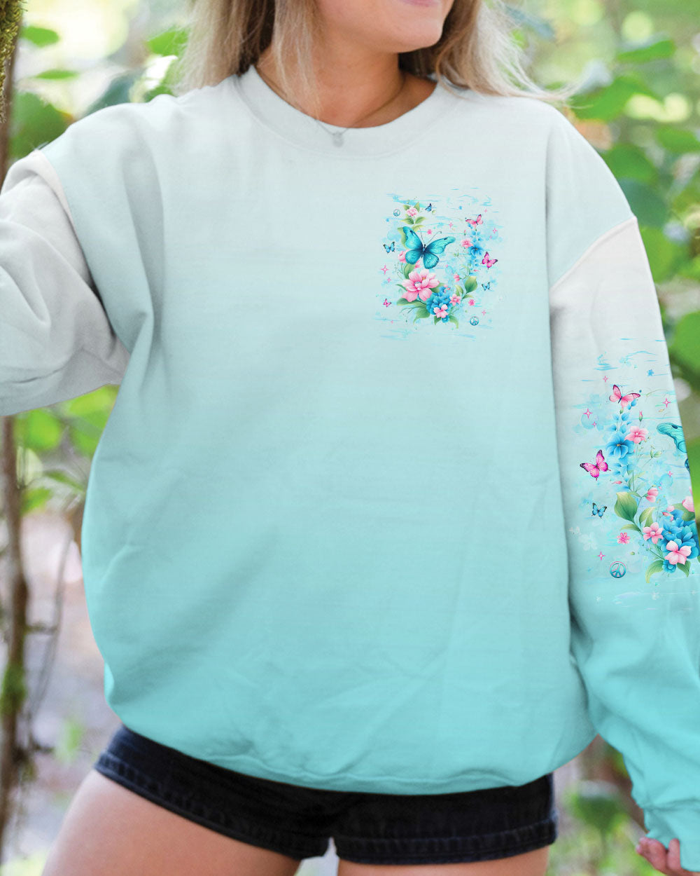 Dream Without Fear Love Without Limits Butterfly Floral Graphic AOP Shirts _2_ twp1a