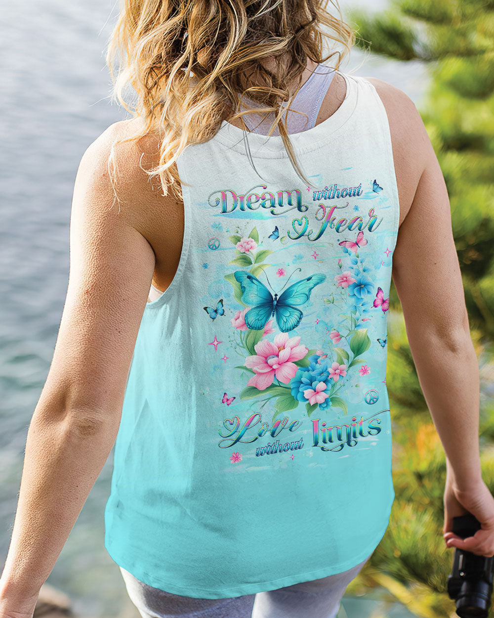 Dream Without Fear Love Without Limits Butterfly Floral Graphic AOP Shirts _7_ jqHE3