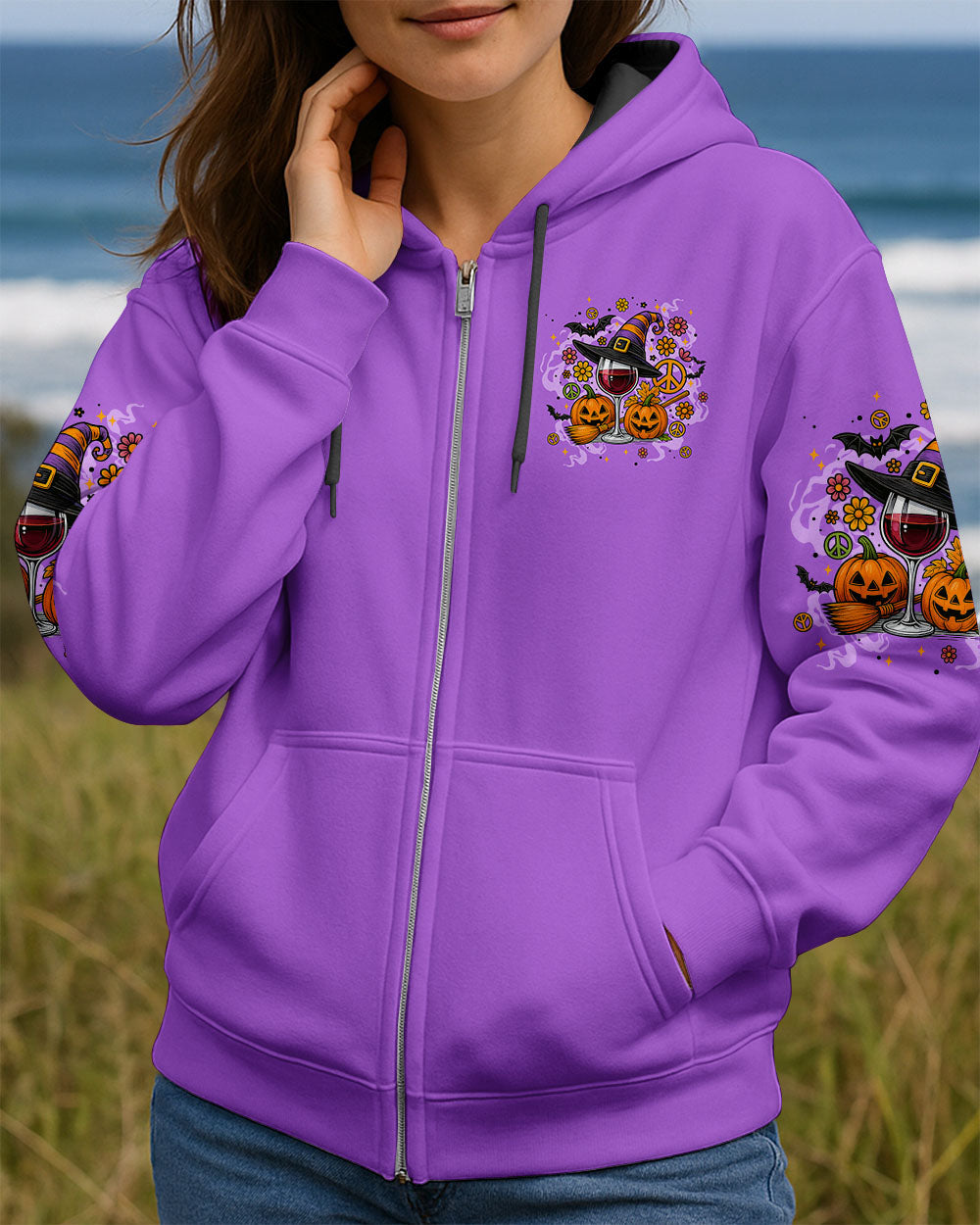 Drink Up Witches Halloween Wine Glass Pumpkins _26 Witch Hat AOP Shirts _10_ Z8Sfv