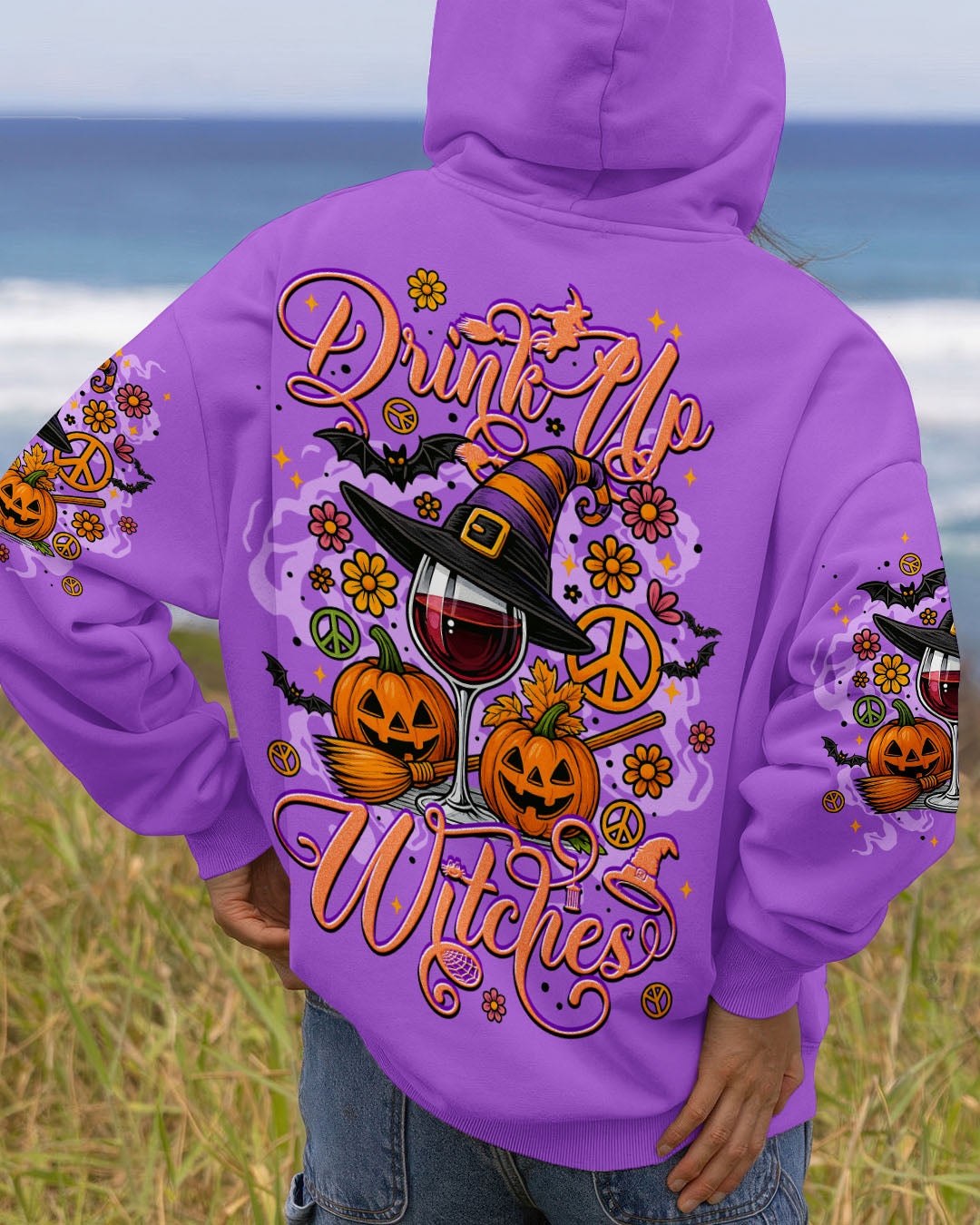 Drink Up Witches Halloween Wine Glass Pumpkins _26 Witch Hat AOP Shirts _1_ rUcZ0
