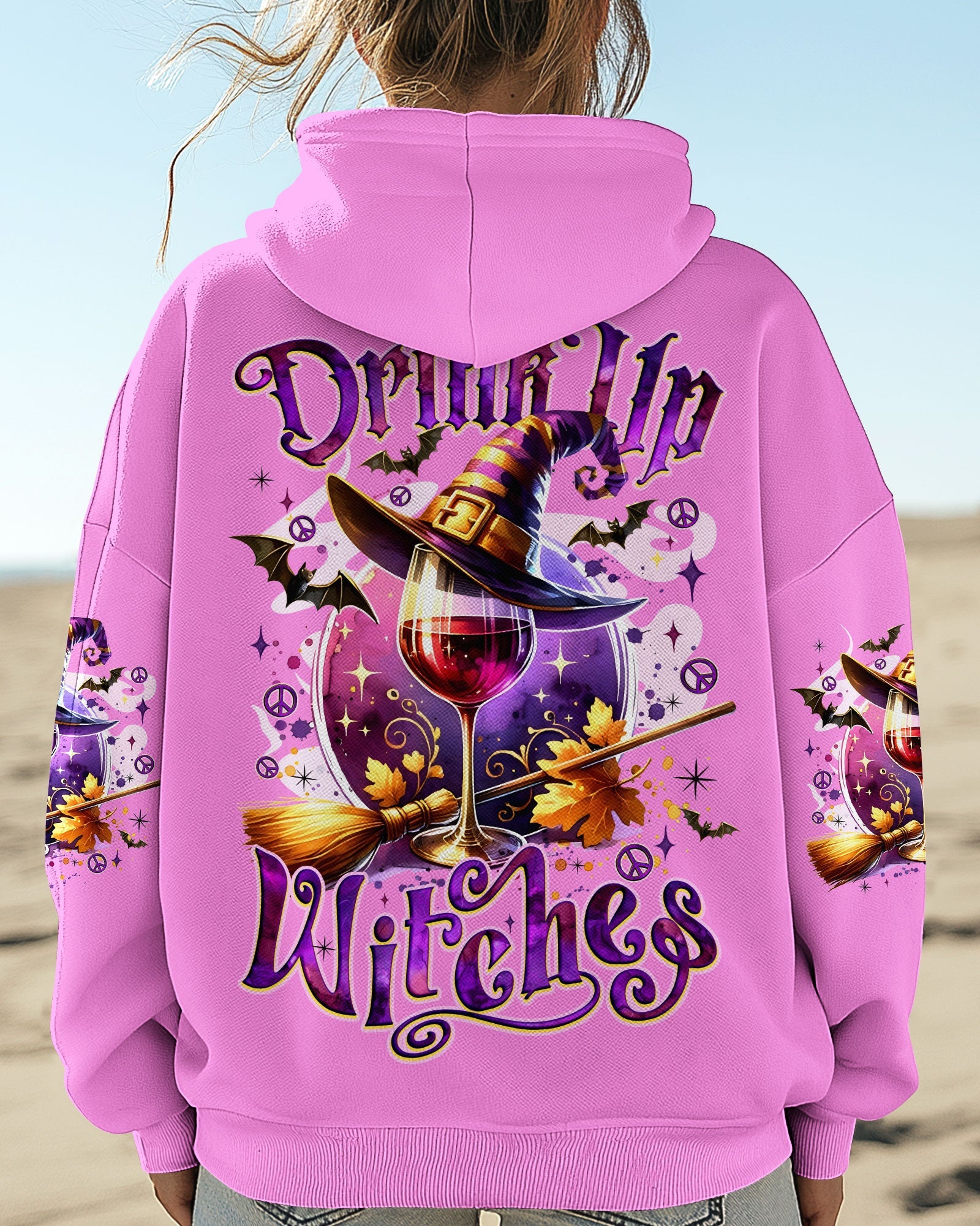 Drink Up Witches Witch Hat Wine Glass Pumpkins _26 Halloween Fun AOP Shirts _1_ 5gk8Q