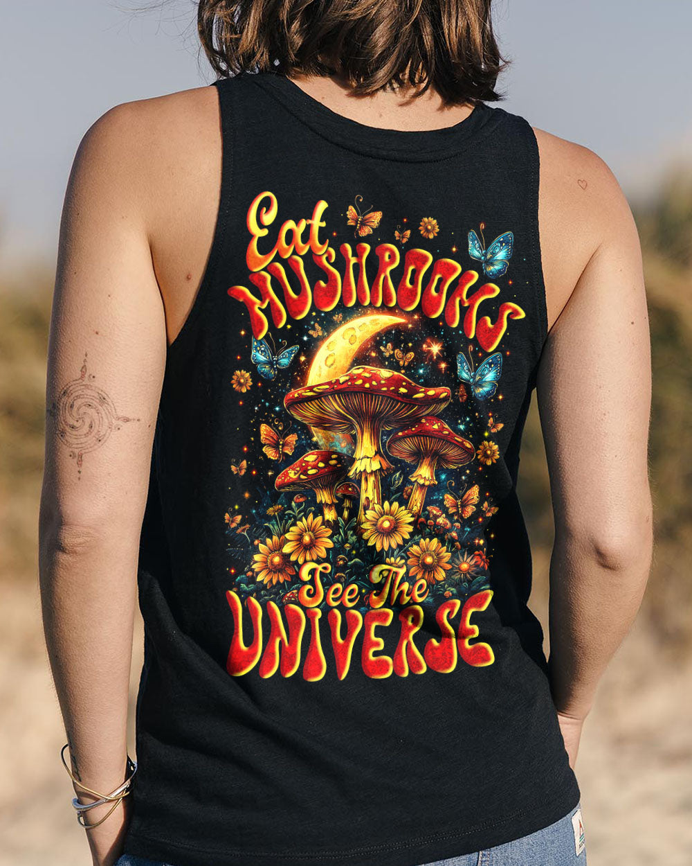 Eat Mushrooms See the Universe Psychedelic Mushroom Moon AOP Shirts _11_ TvjcJ