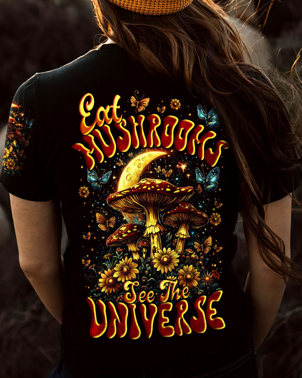 Eat Mushrooms See the Universe Psychedelic Mushroom Moon AOP Shirts _3_ ger30