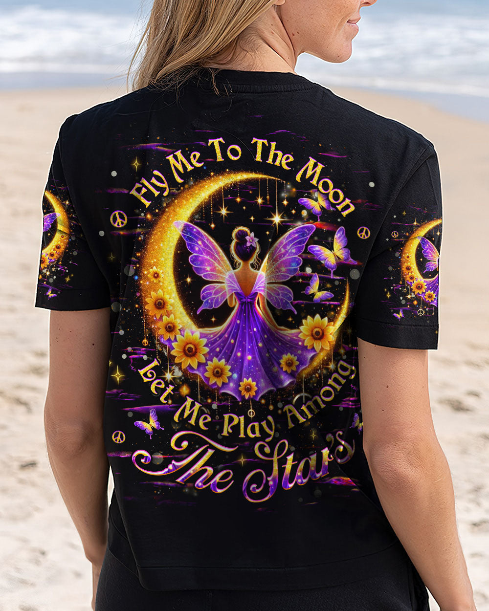 Eat Mushrooms See the Universe Psychedelic Mushroom Moon AOP Shirts _5_ P04mH