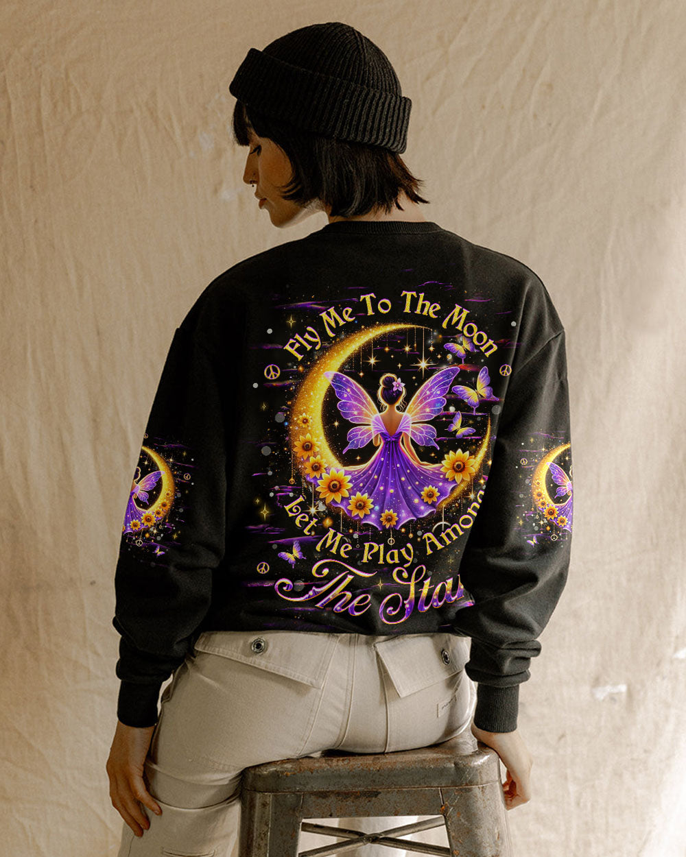 Eat Mushrooms See the Universe Psychedelic Mushroom Moon AOP Shirts _9_ XRYQn