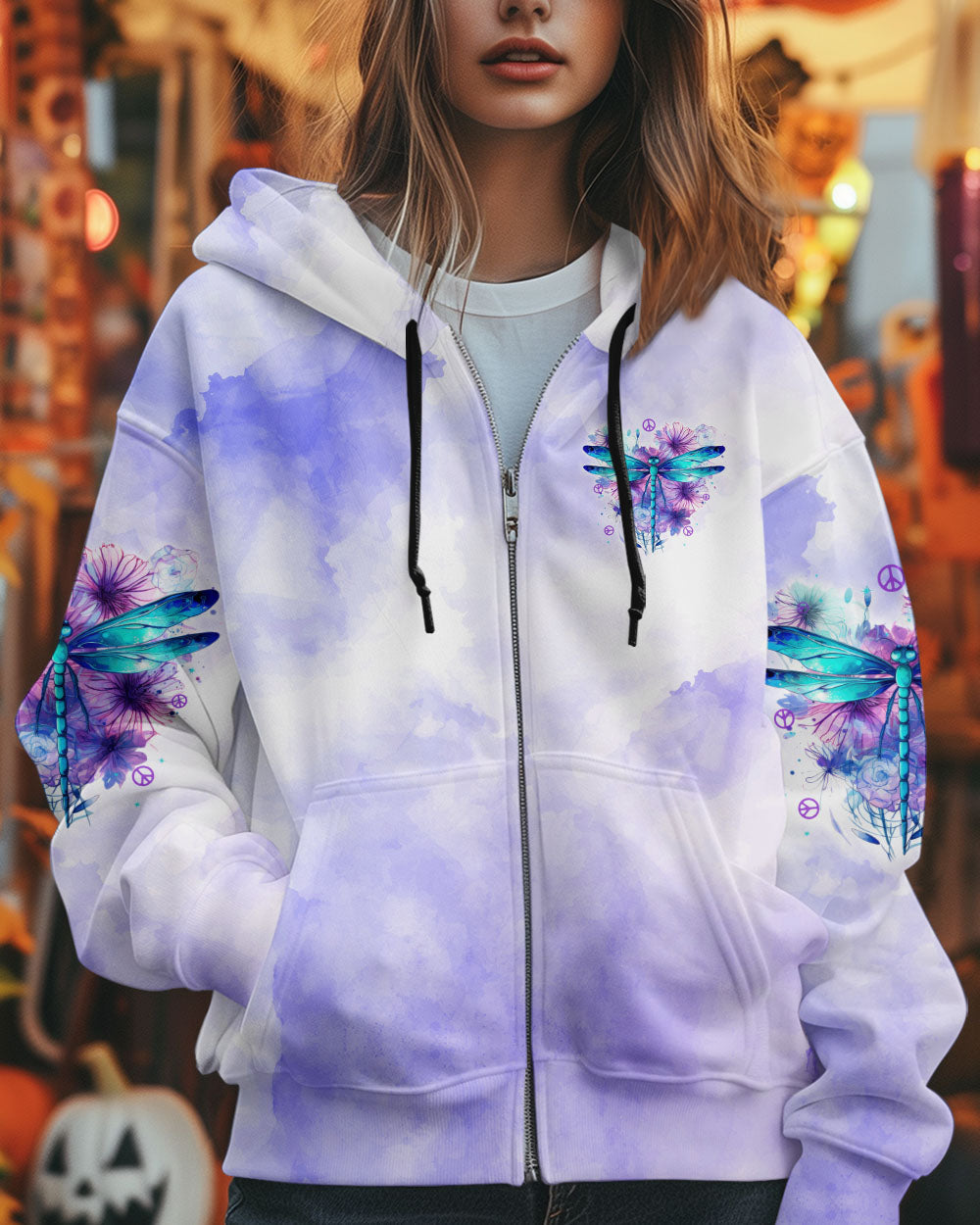 Every Little Thing Is Gonna Be Alright Peacefu Purple Dragonfly Inspirational Graphic AOP Shirts _10_ qDVYo