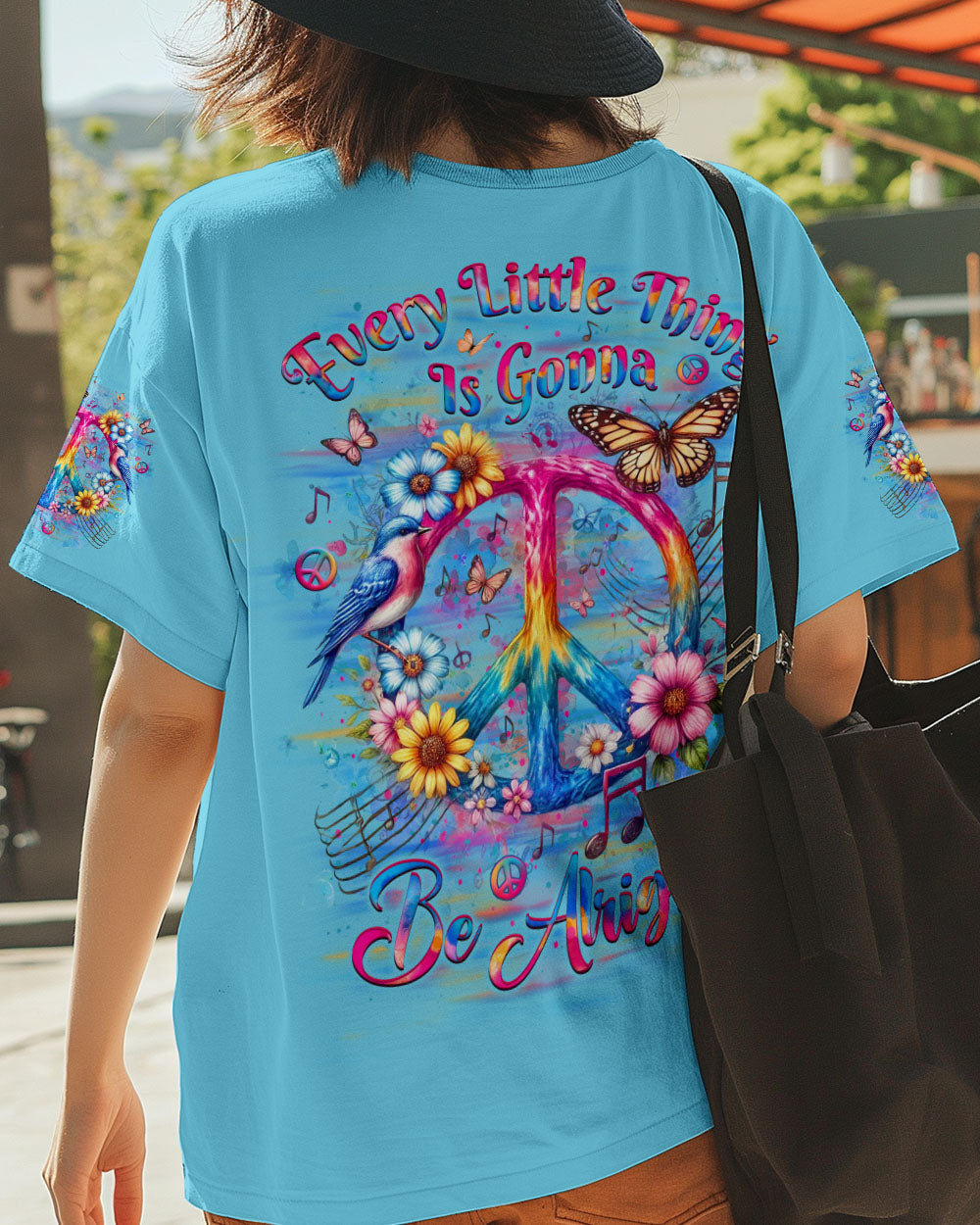 Every Little Thing Is Gonna Be Alright Tie Dye Peace Sign AOP Shirts _3_ glLsr